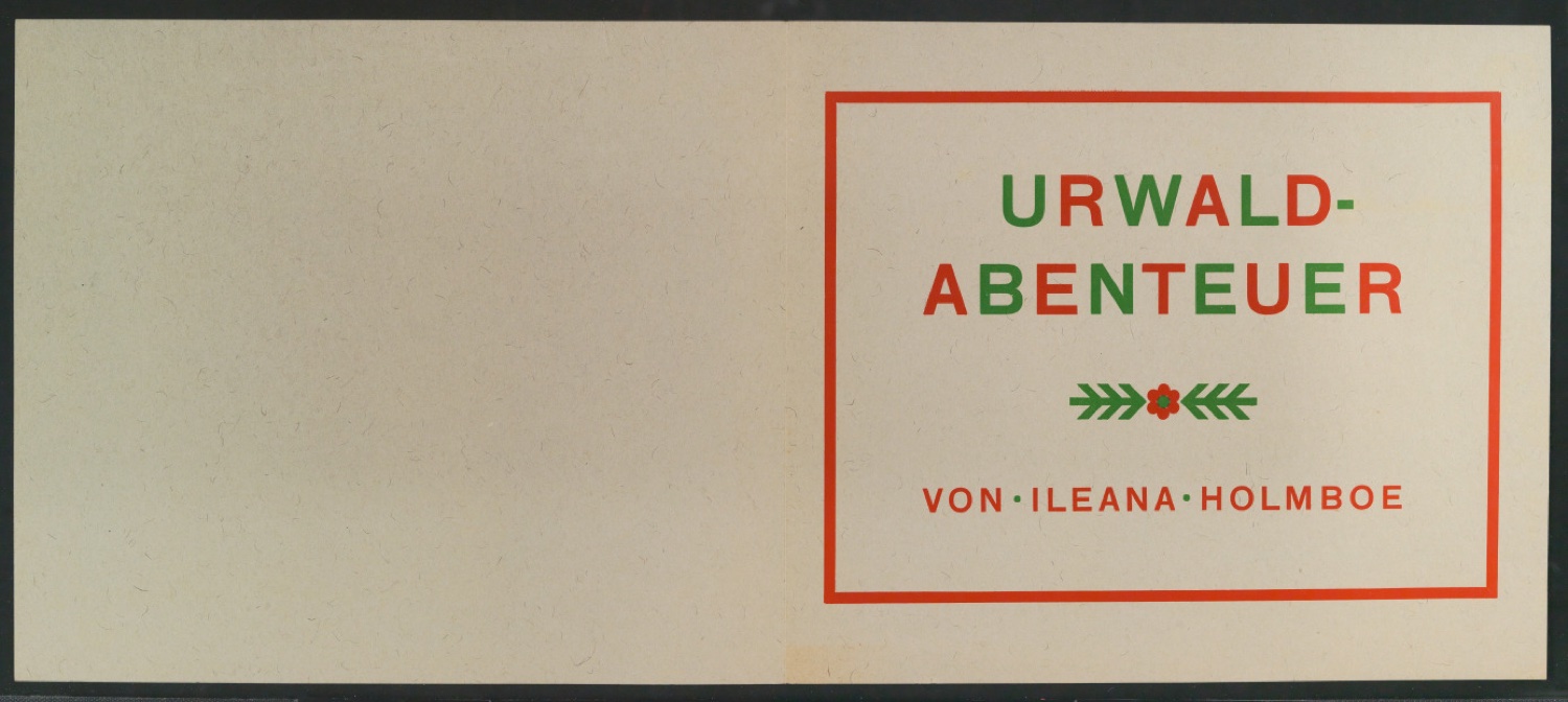 Schutzumschlag und Probedruck von Einband für Urwaldabenteuer — Blatt 1