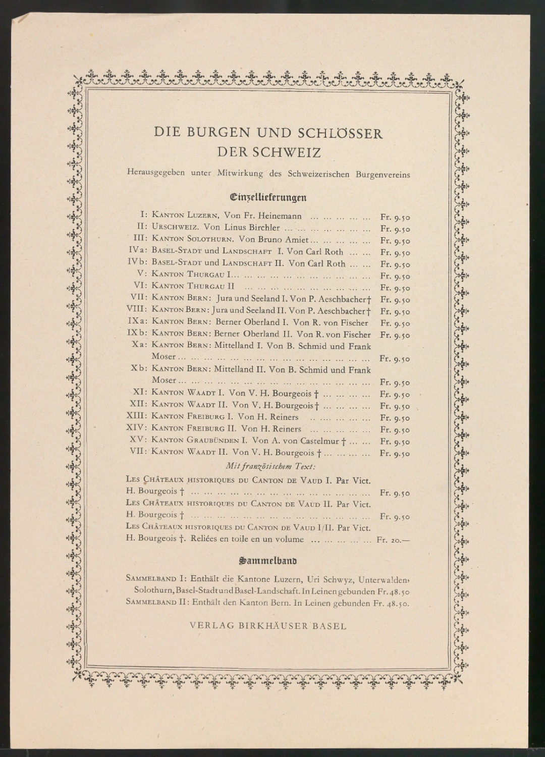 Mappe mit Arbeitsproben für Zur Typographie des Buches — Blatt 6