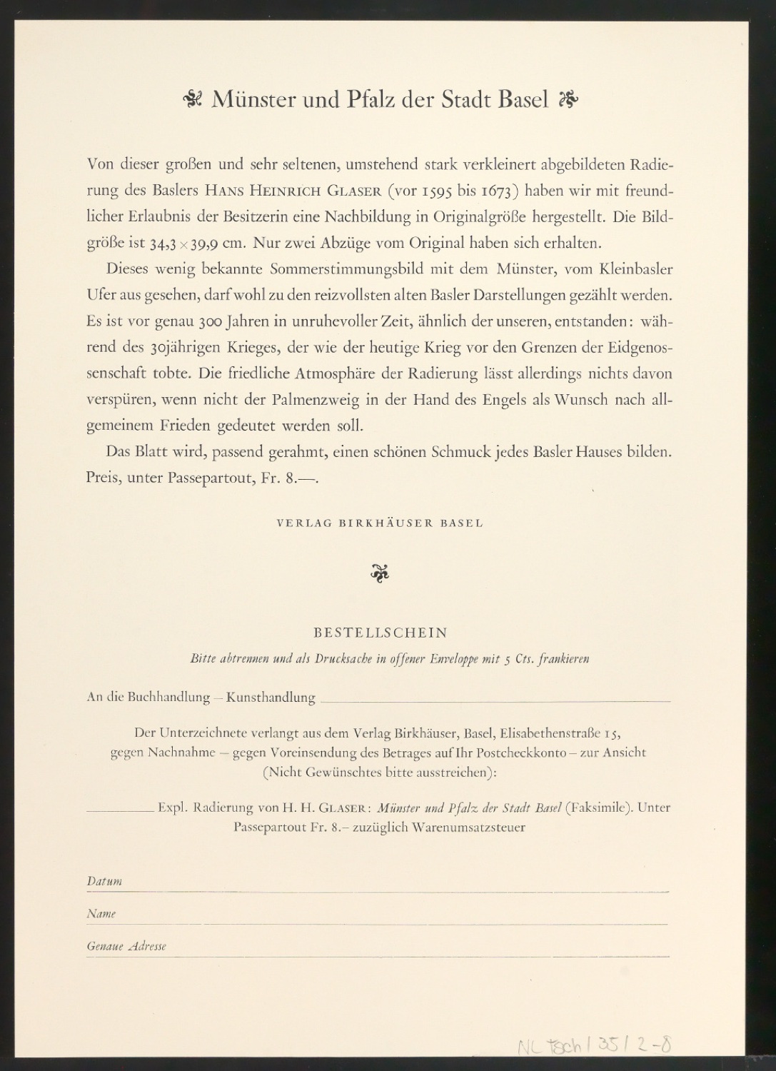 Mappe mit Arbeitsproben für Zur Typographie des Buches — Blatt 21