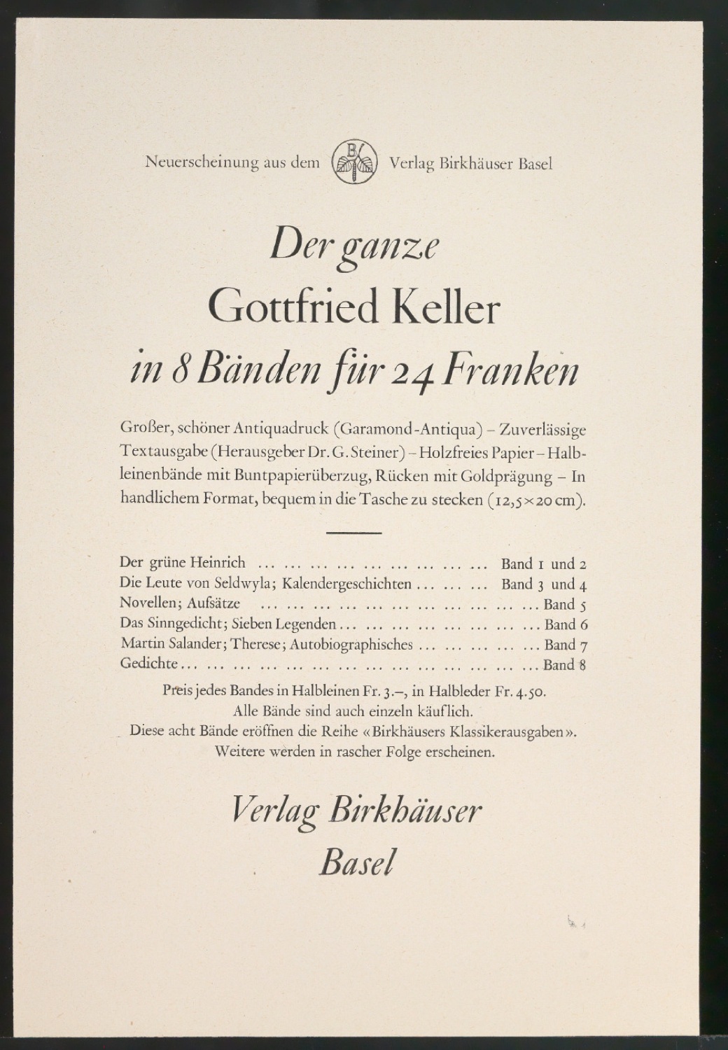 Mappe mit Arbeitsproben für Zur Typographie des Buches — Blatt 38