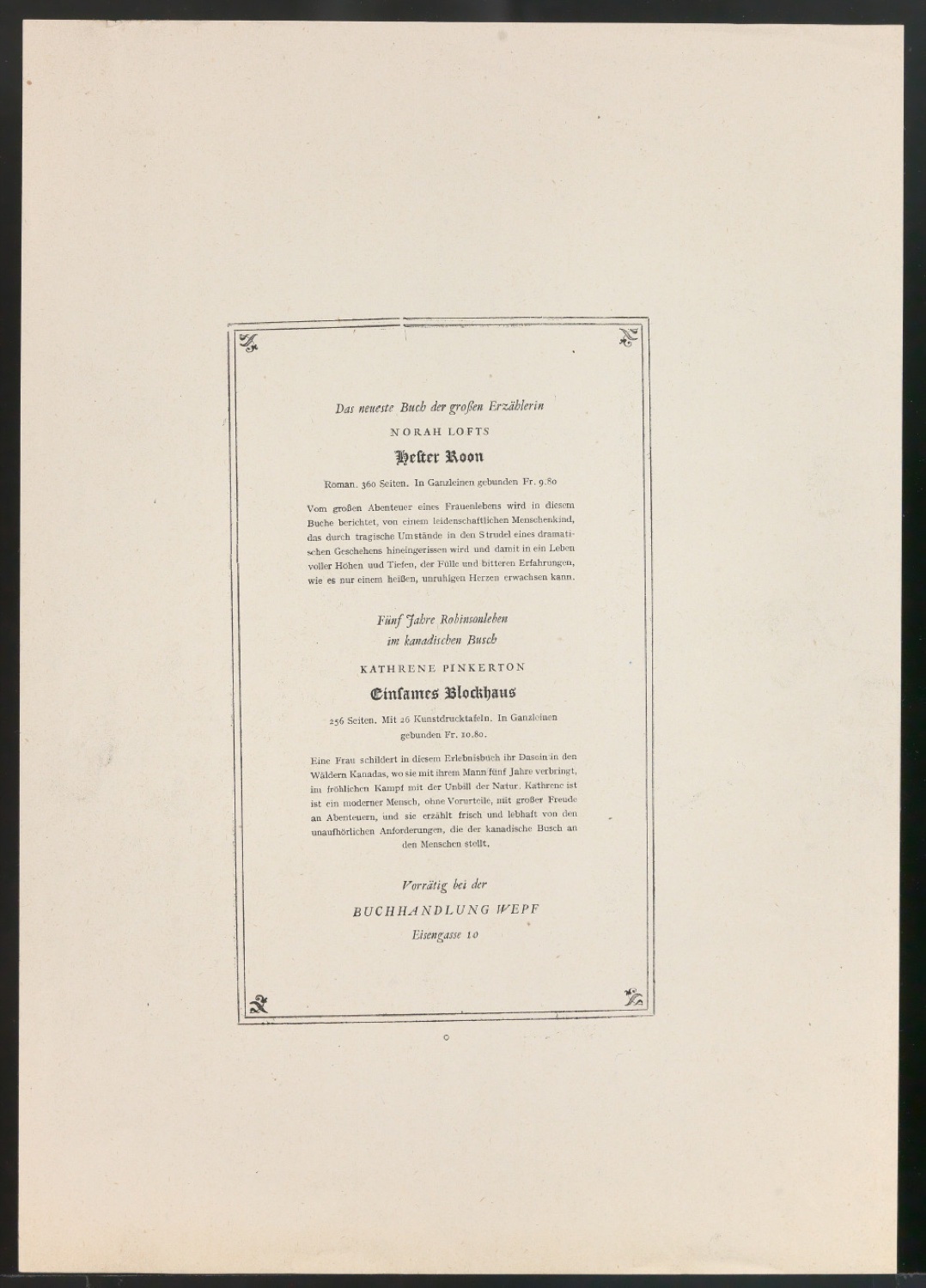 Mappe mit Arbeitsproben für Zur Typographie des Buches — Blatt 40