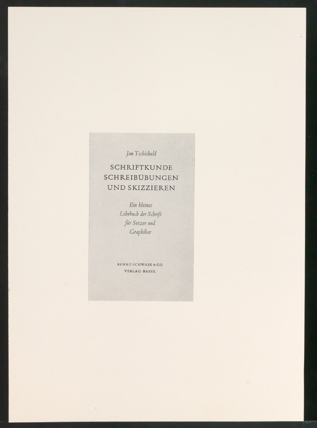 Mappe mit Arbeitsproben für Zur Typographie des Buches — Blatt 42