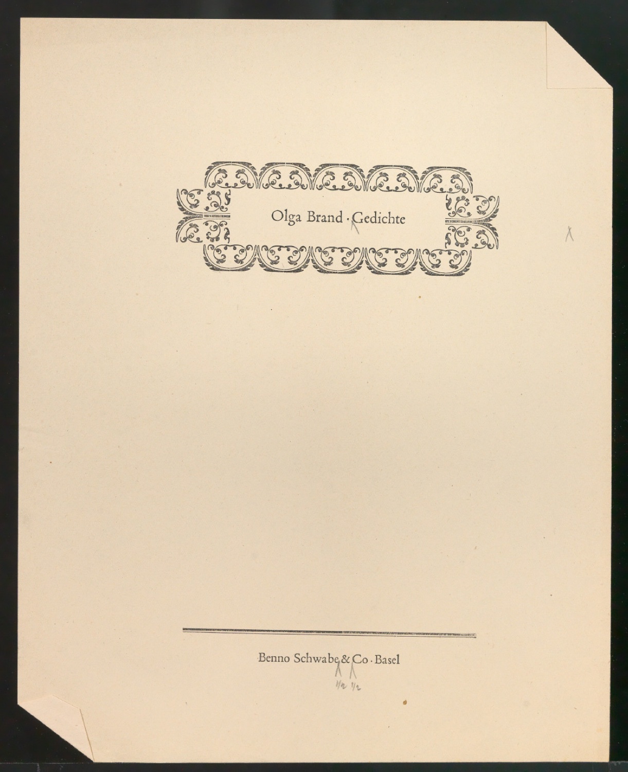 Mappe mit Arbeitsproben für Zur Typographie des Buches — Blatt 54