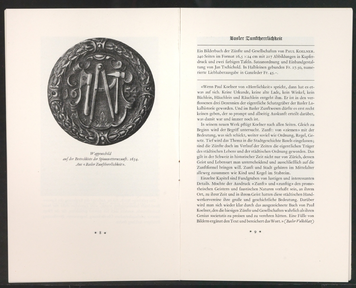 Mappe mit Arbeitsproben für Zur Typographie des Buches — Blatt 71