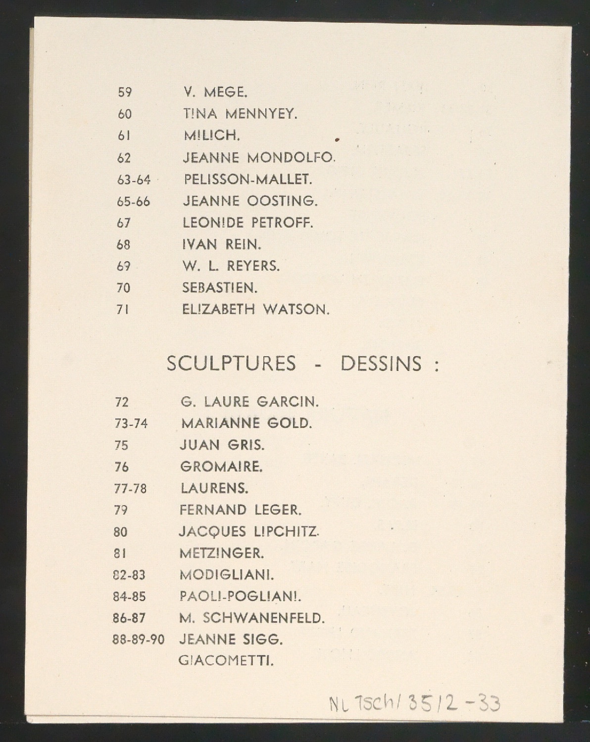 Mappe mit Arbeitsproben für Zur Typographie des Buches — Blatt 101