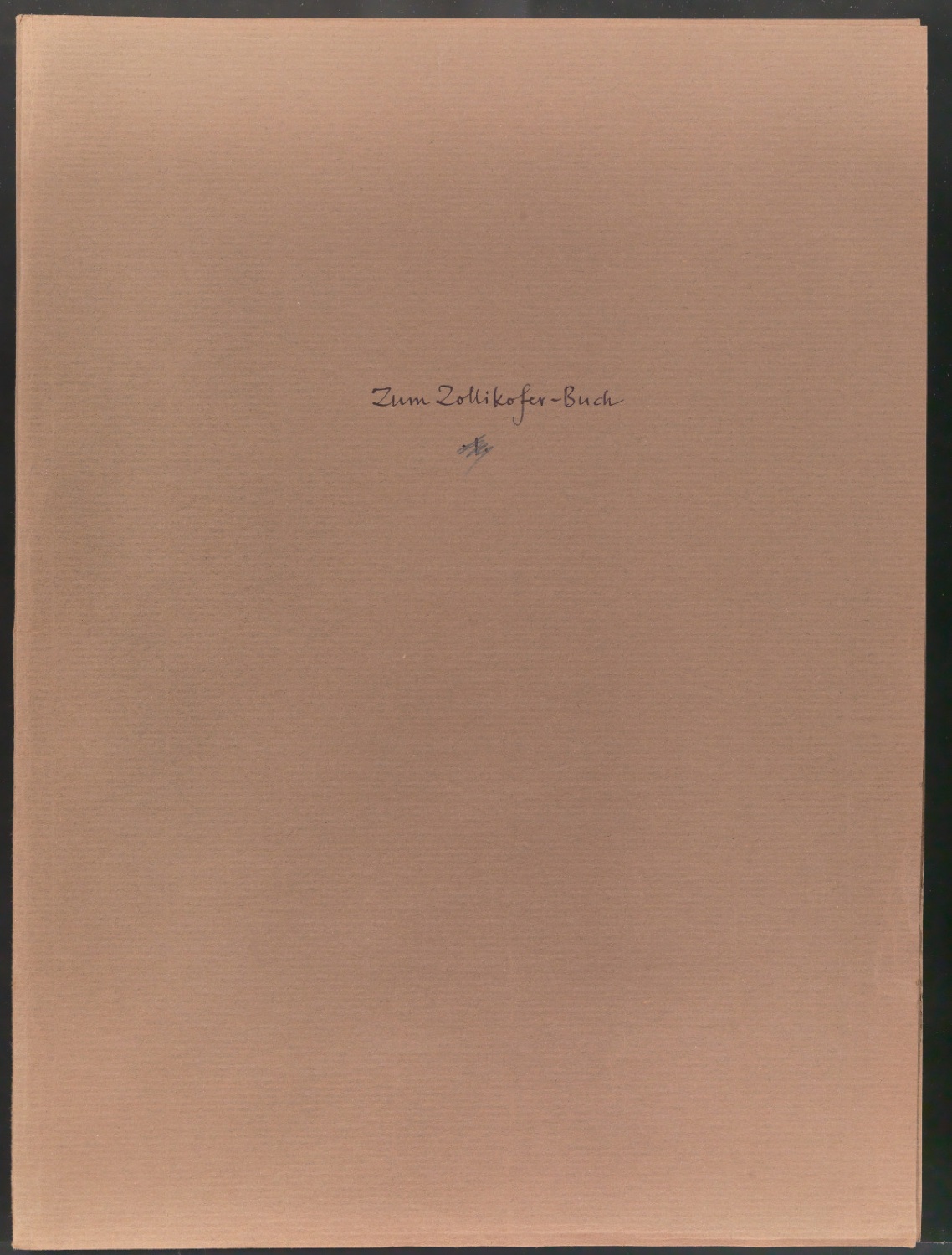 Mappe mit Arbeitsproben für Zur Typographie des Buches — Blatt 1