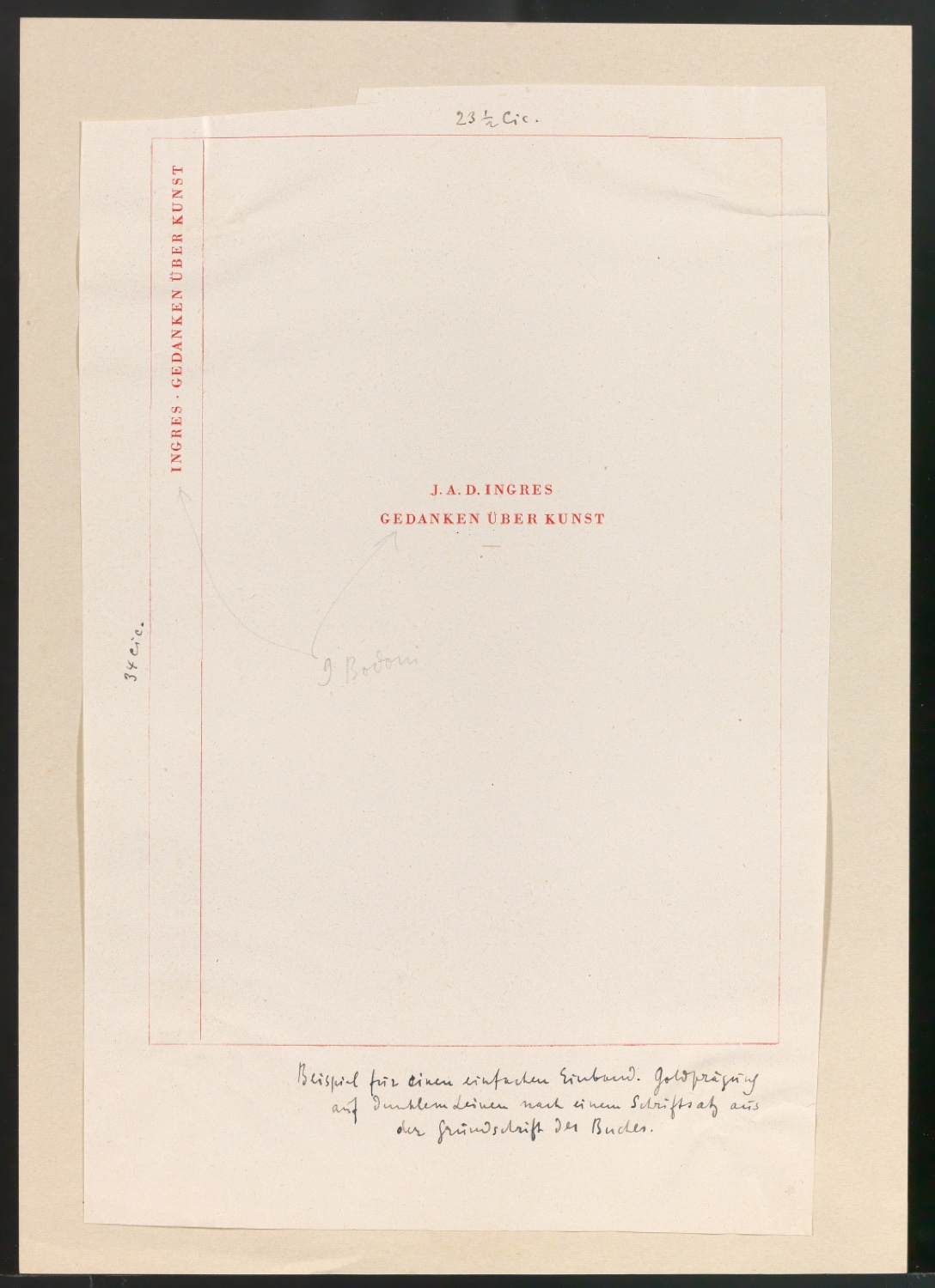 Mappe mit Arbeitsproben für Zur Typographie des Buches — Blatt 11