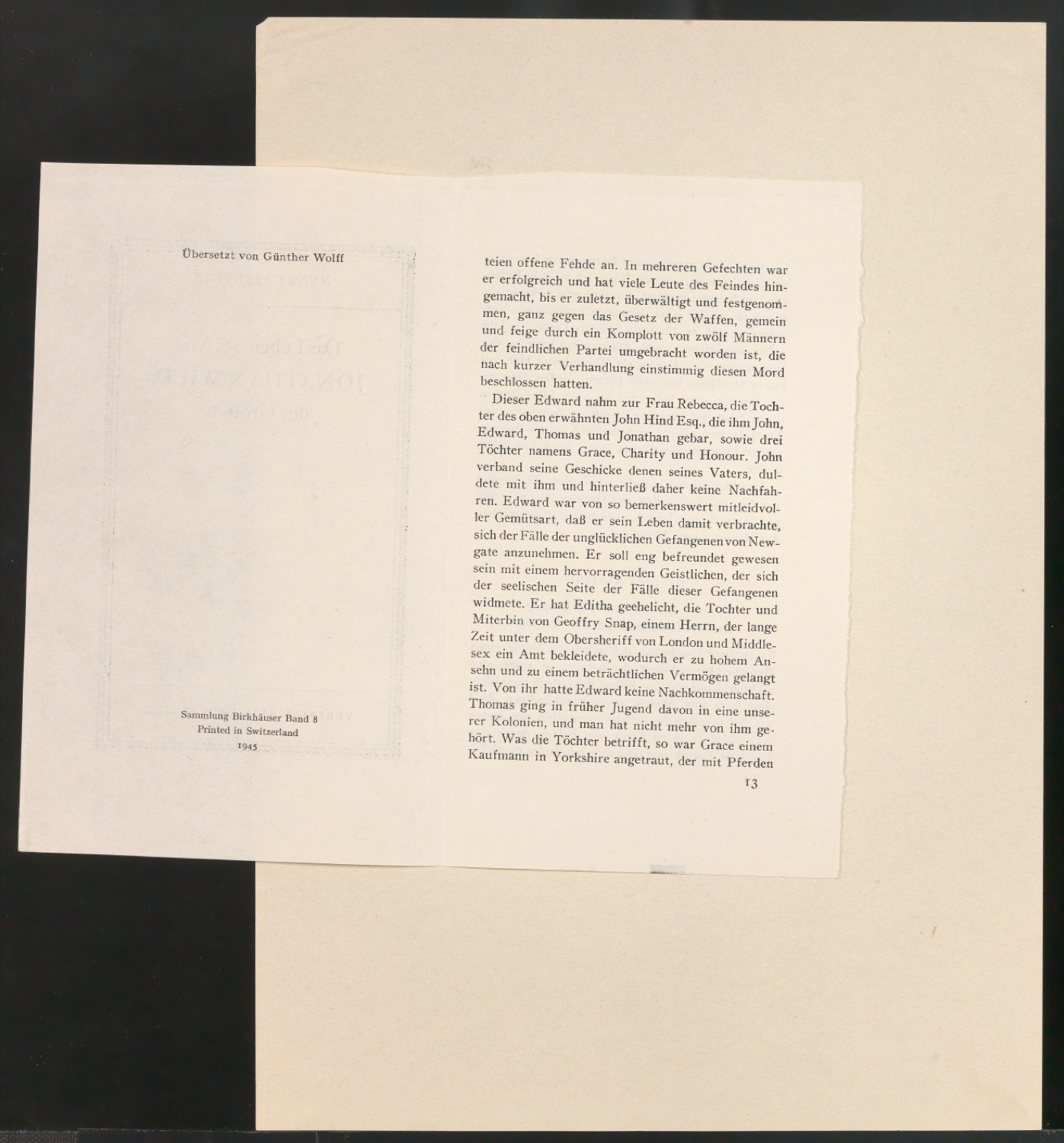 Mappe mit Arbeitsproben für Zur Typographie des Buches — Blatt 16