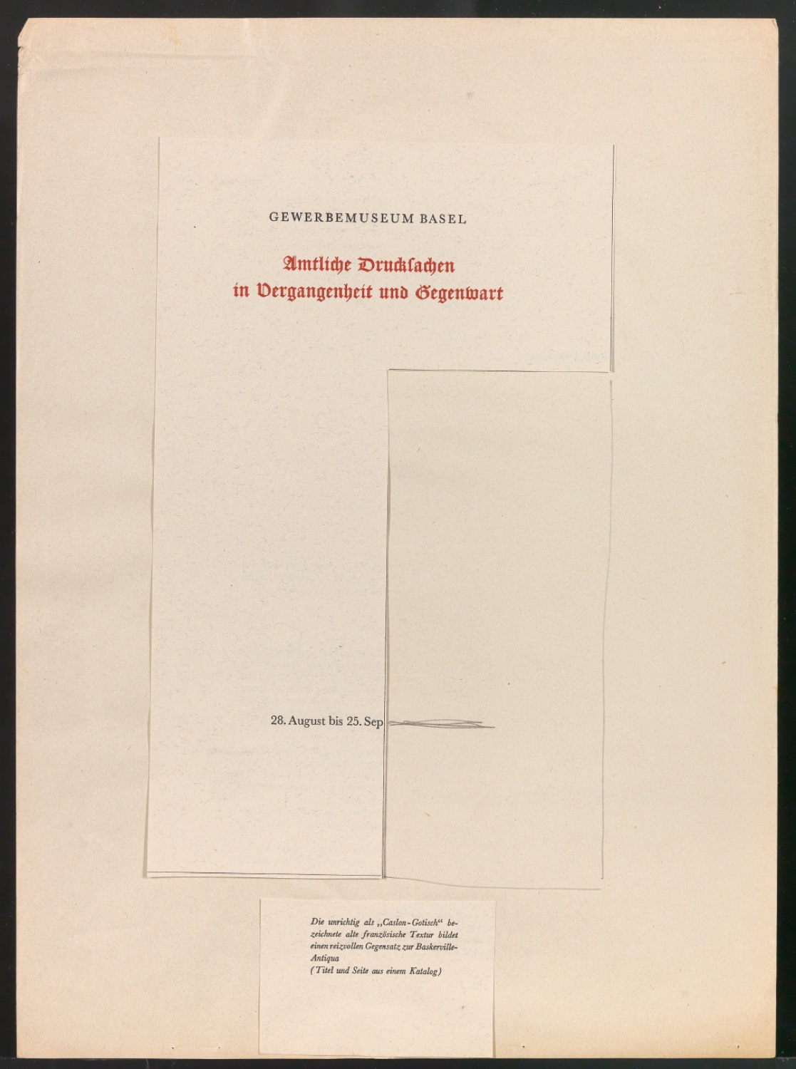 Mappe mit Arbeitsproben für Zur Typographie des Buches — Blatt 20