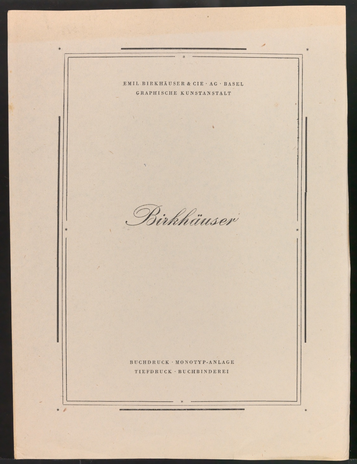 Mappe mit Arbeitsproben für Zur Typographie des Buches — Blatt 5