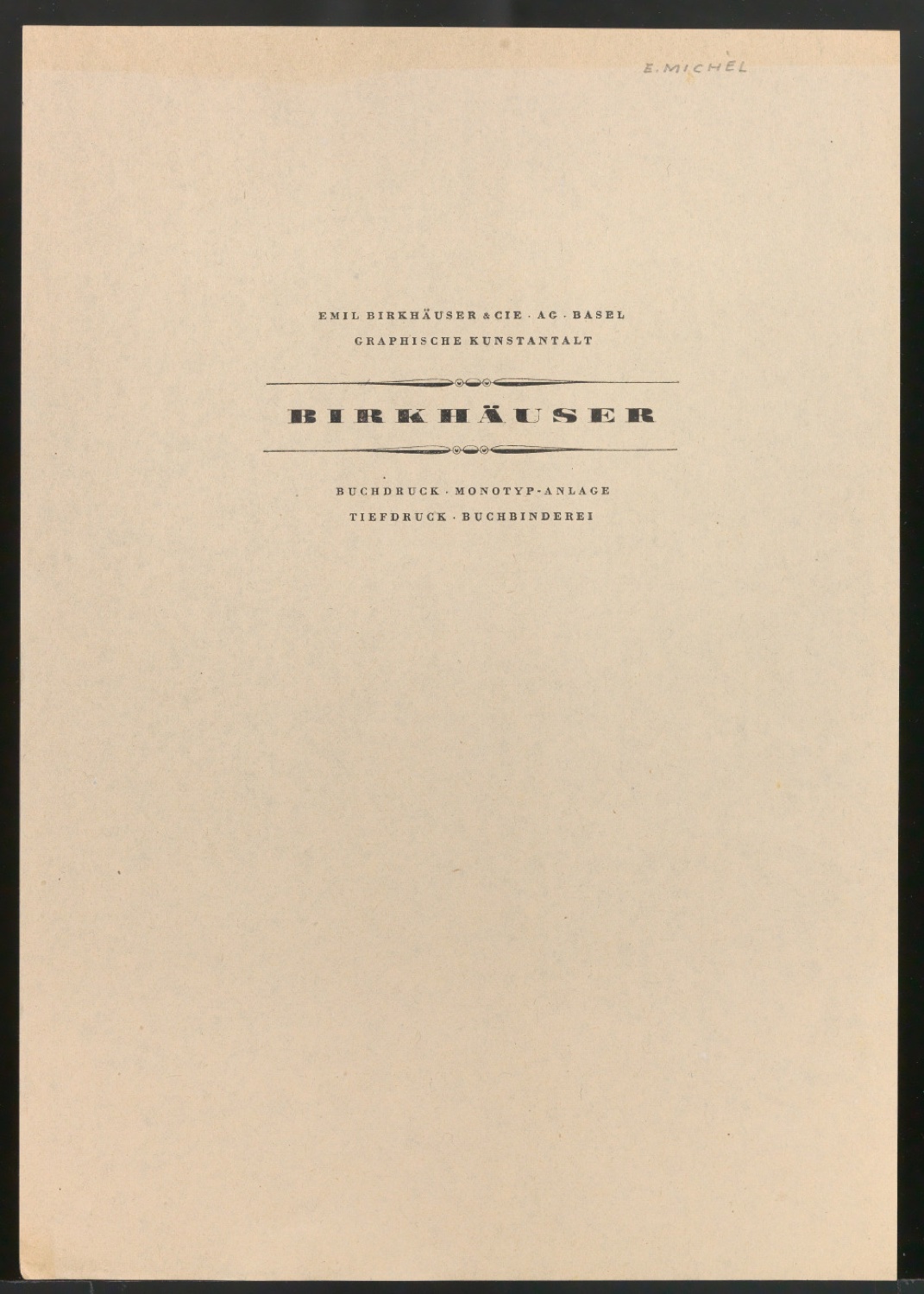 Mappe mit Arbeitsproben für Zur Typographie des Buches — Blatt 7