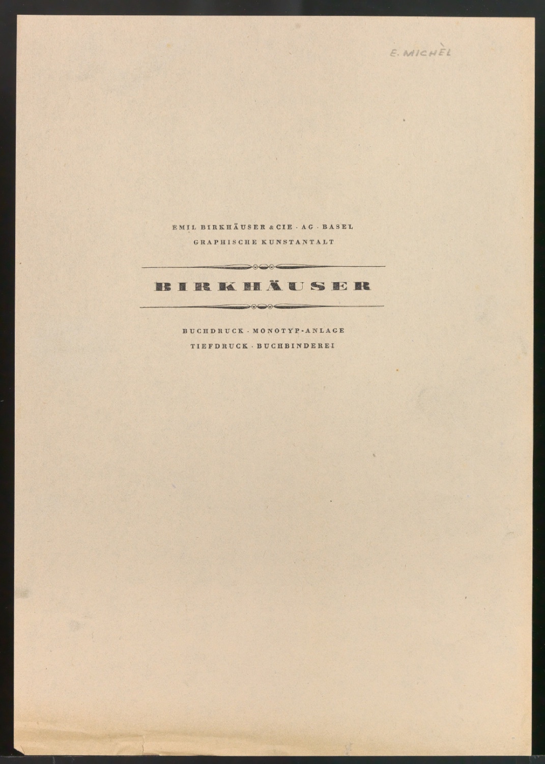 Mappe mit Arbeitsproben für Zur Typographie des Buches — Blatt 9