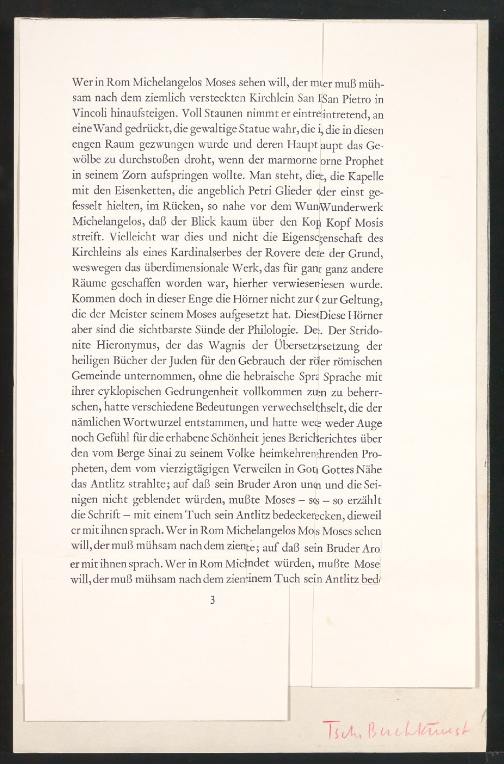 Mappe mit Arbeitsproben für Zur Typographie des Buches — Blatt 54