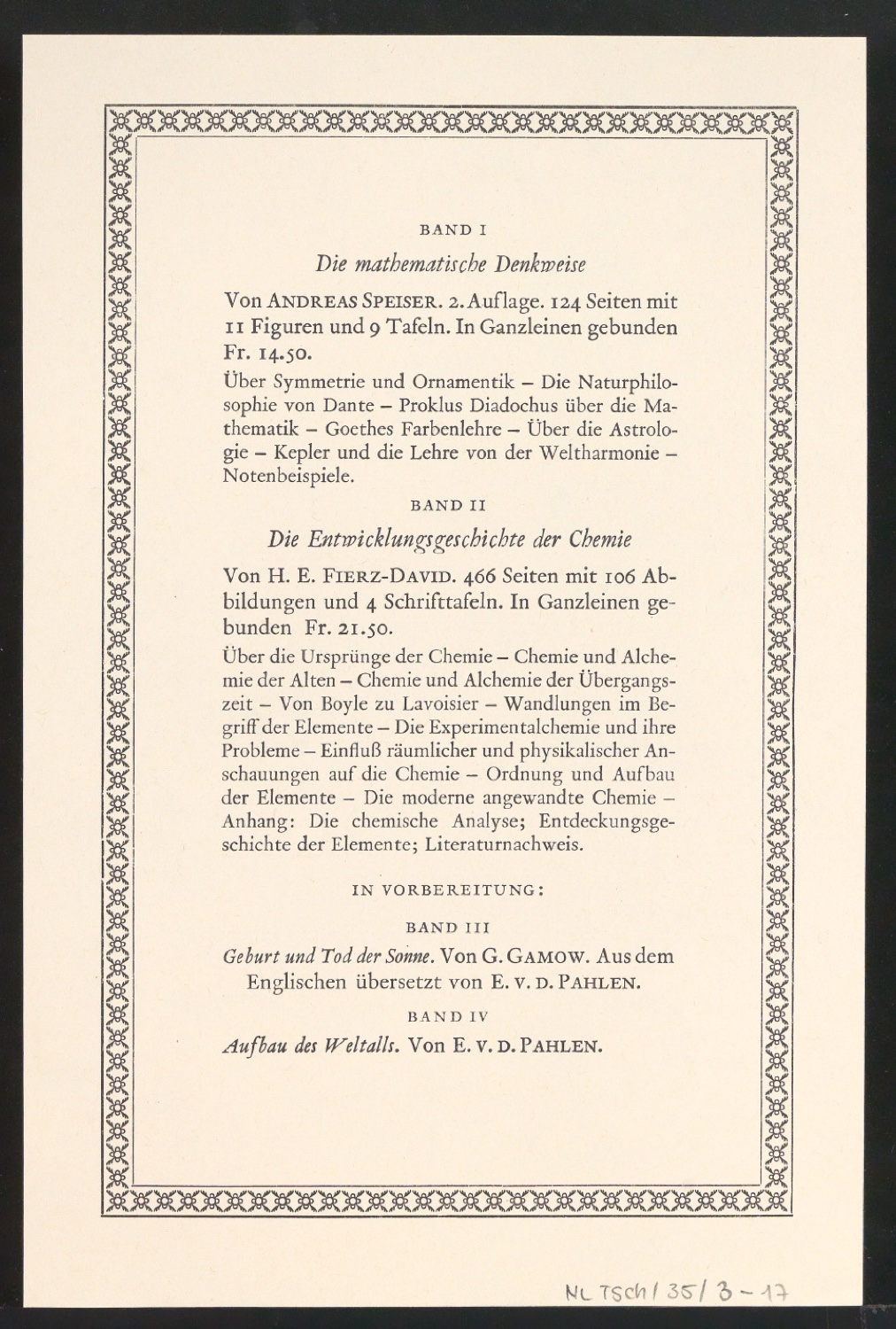 Mappe mit Arbeitsproben für Zur Typographie des Buches — Blatt 62