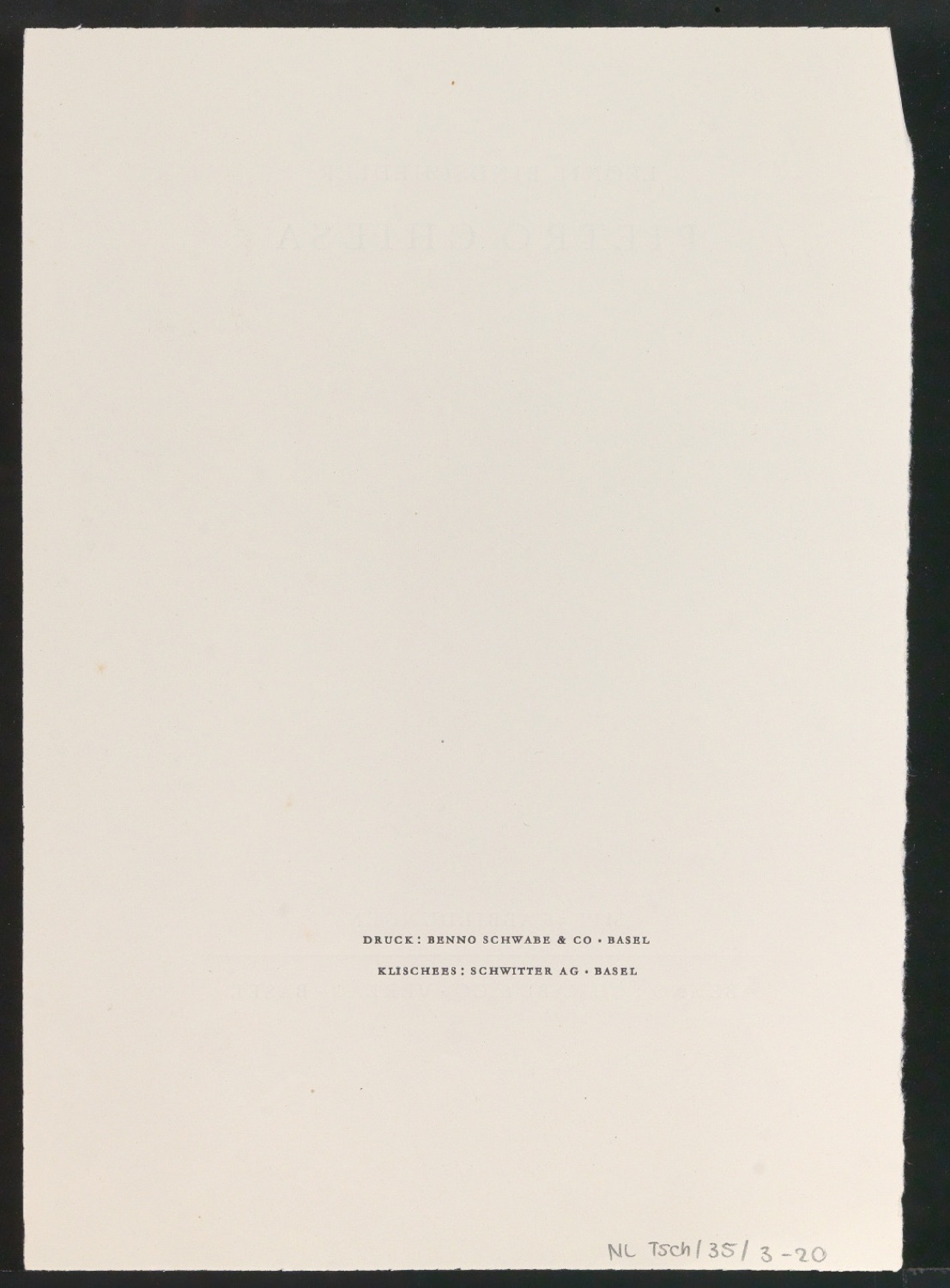 Mappe mit Arbeitsproben für Zur Typographie des Buches — Blatt 74