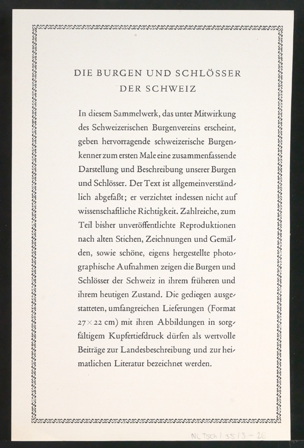 Mappe mit Arbeitsproben für Zur Typographie des Buches — Blatt 87