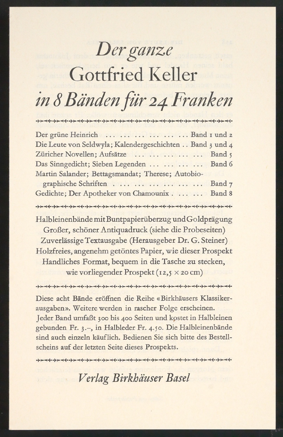 Mappe mit Arbeitsproben für Zur Typographie des Buches — Blatt 108