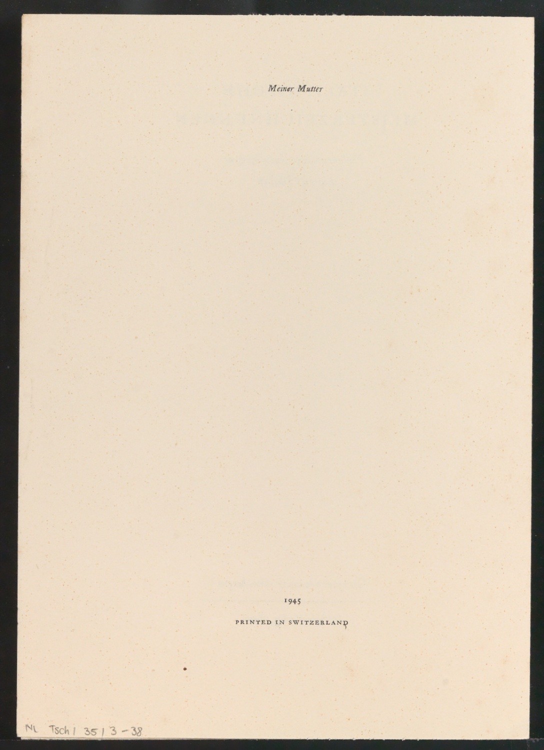 Mappe mit Arbeitsproben für Zur Typographie des Buches — Blatt 115