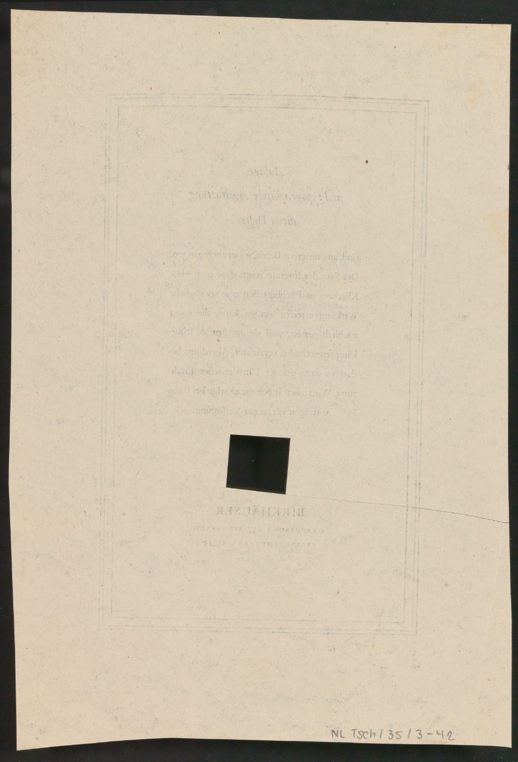 Mappe mit Arbeitsproben für Zur Typographie des Buches — Blatt 124