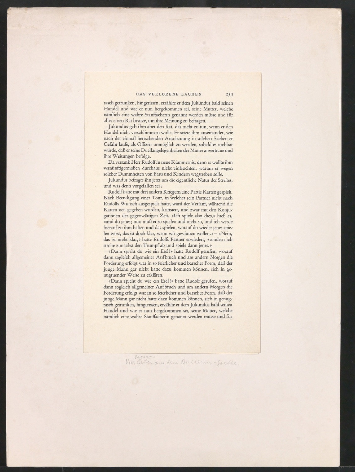Mappe mit Arbeitsproben für Zur Typographie des Buches — Blatt 127