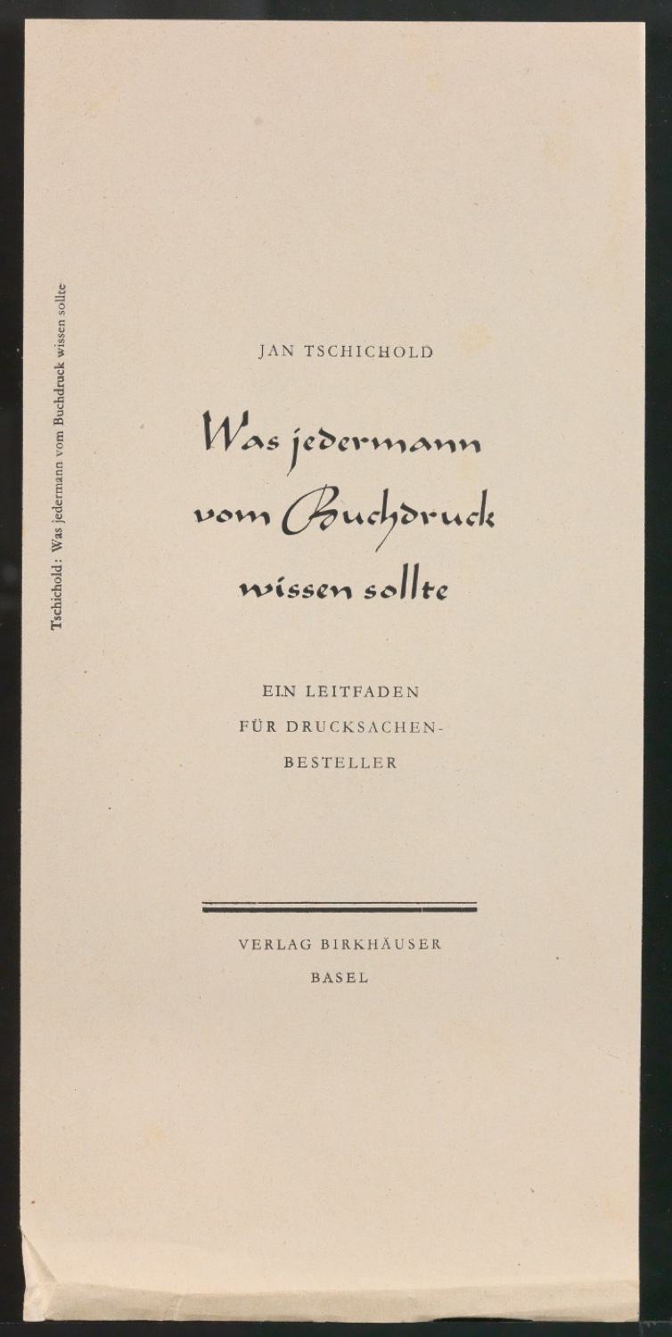 Mappe mit Arbeitsproben für Zur Typographie des Buches — Blatt 132
