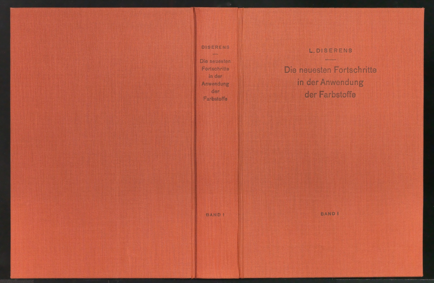 Einbanddecke für Die neuesten Fortschritte in der Anwendung der Farbstoffe — Blatt 1