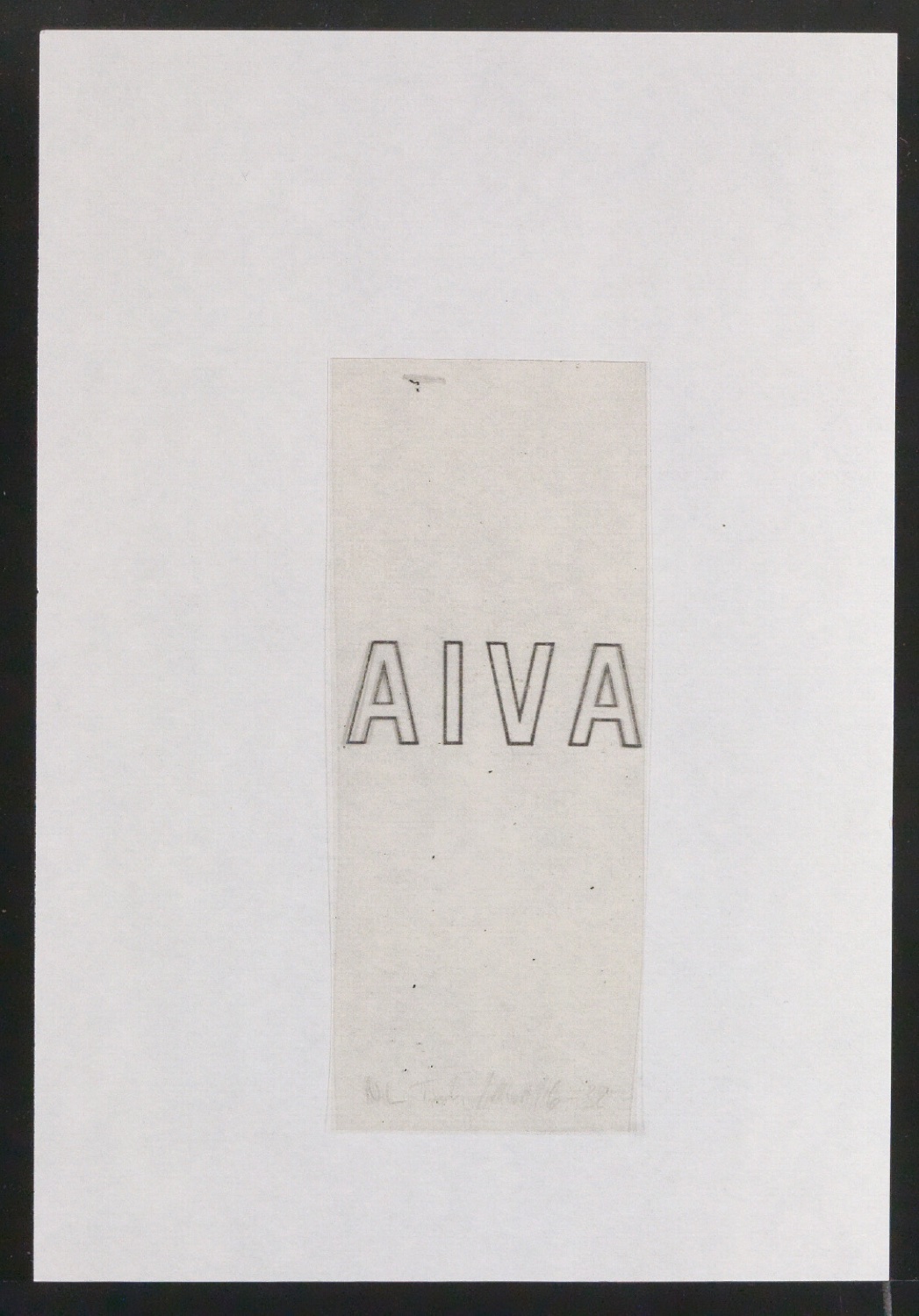 Arbeitstransparent mit Titelschriftzug für Interavia-Revue — Blatt 1
