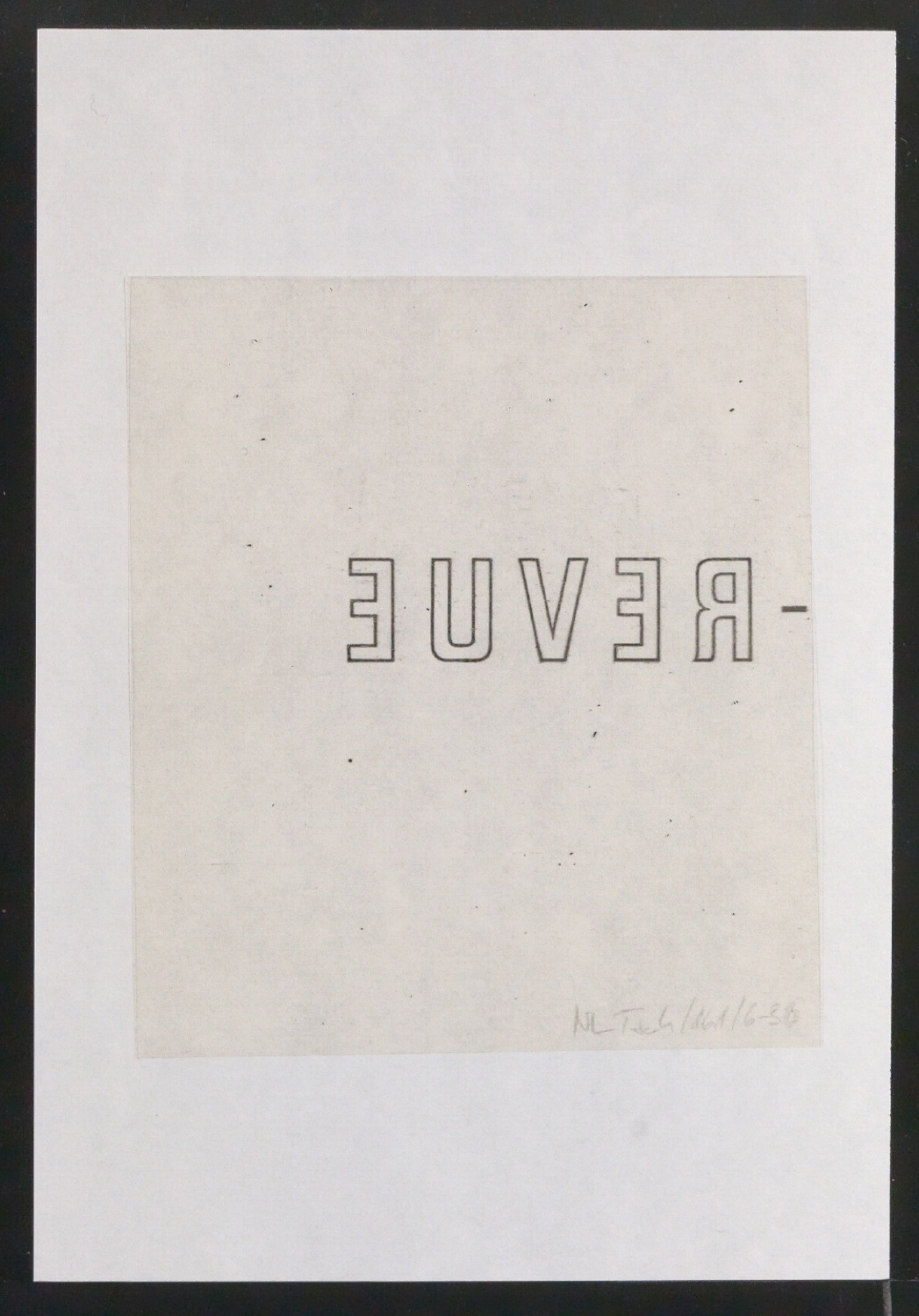 Arbeitstransparent mit Titelschriftzug für Interavia-Revue — Blatt 4