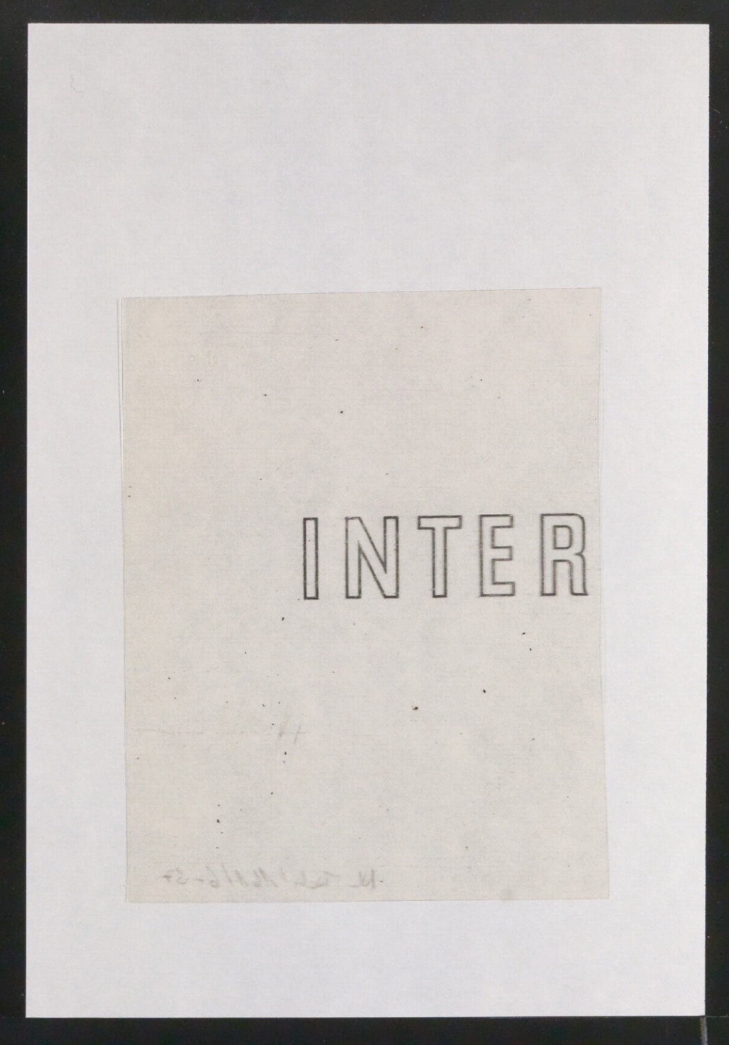 Arbeitstransparent mit Titelschriftzug für Interavia-Revue — Blatt 5