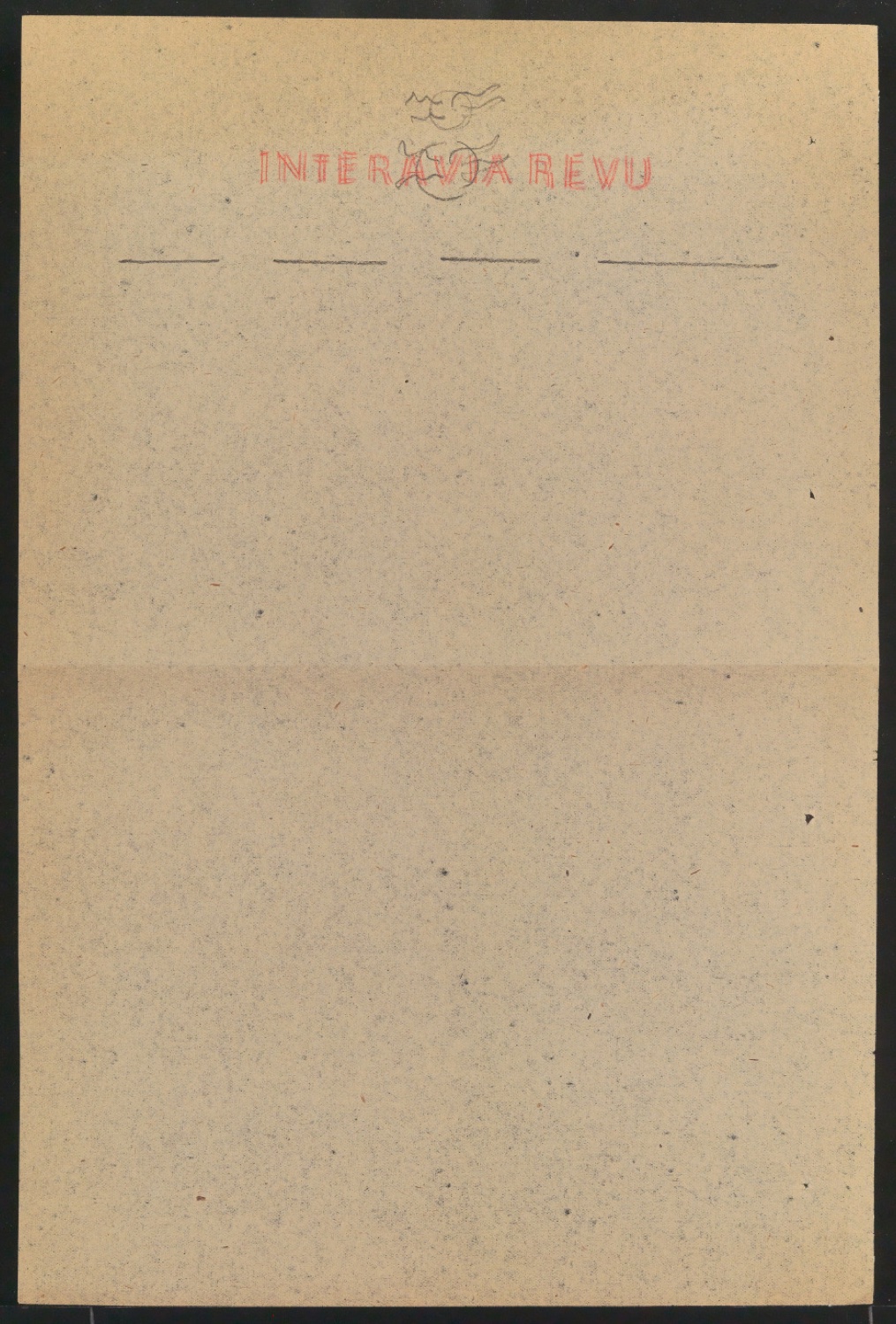 Entwurfsskizzen von Briefbogen für Interavia — Blatt 1