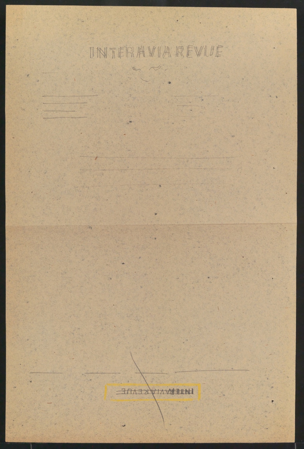 Entwurfsskizzen von Briefbogen für Interavia — Blatt 3