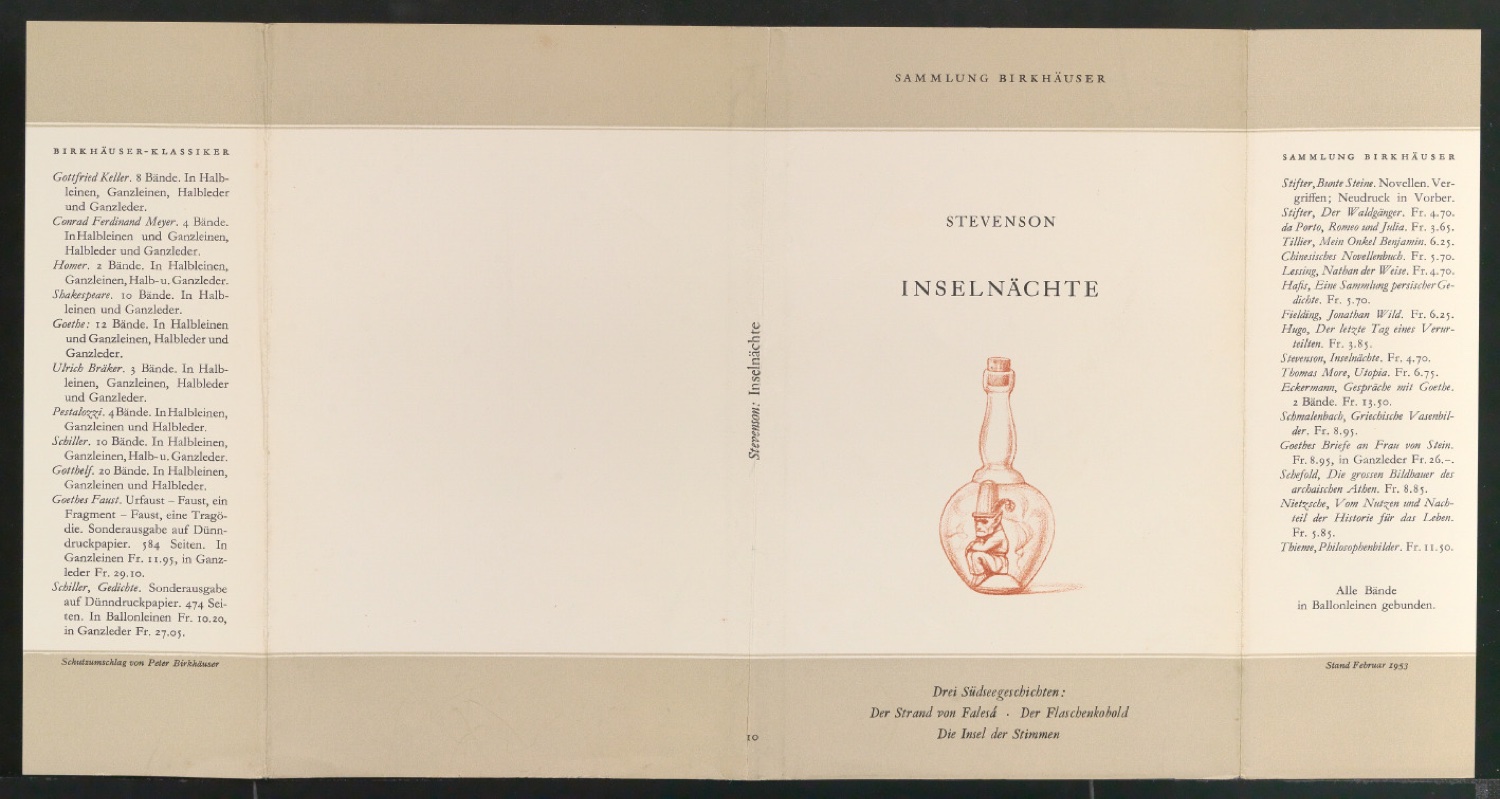 Schutzumschlag für Inselnächte — Blatt 1