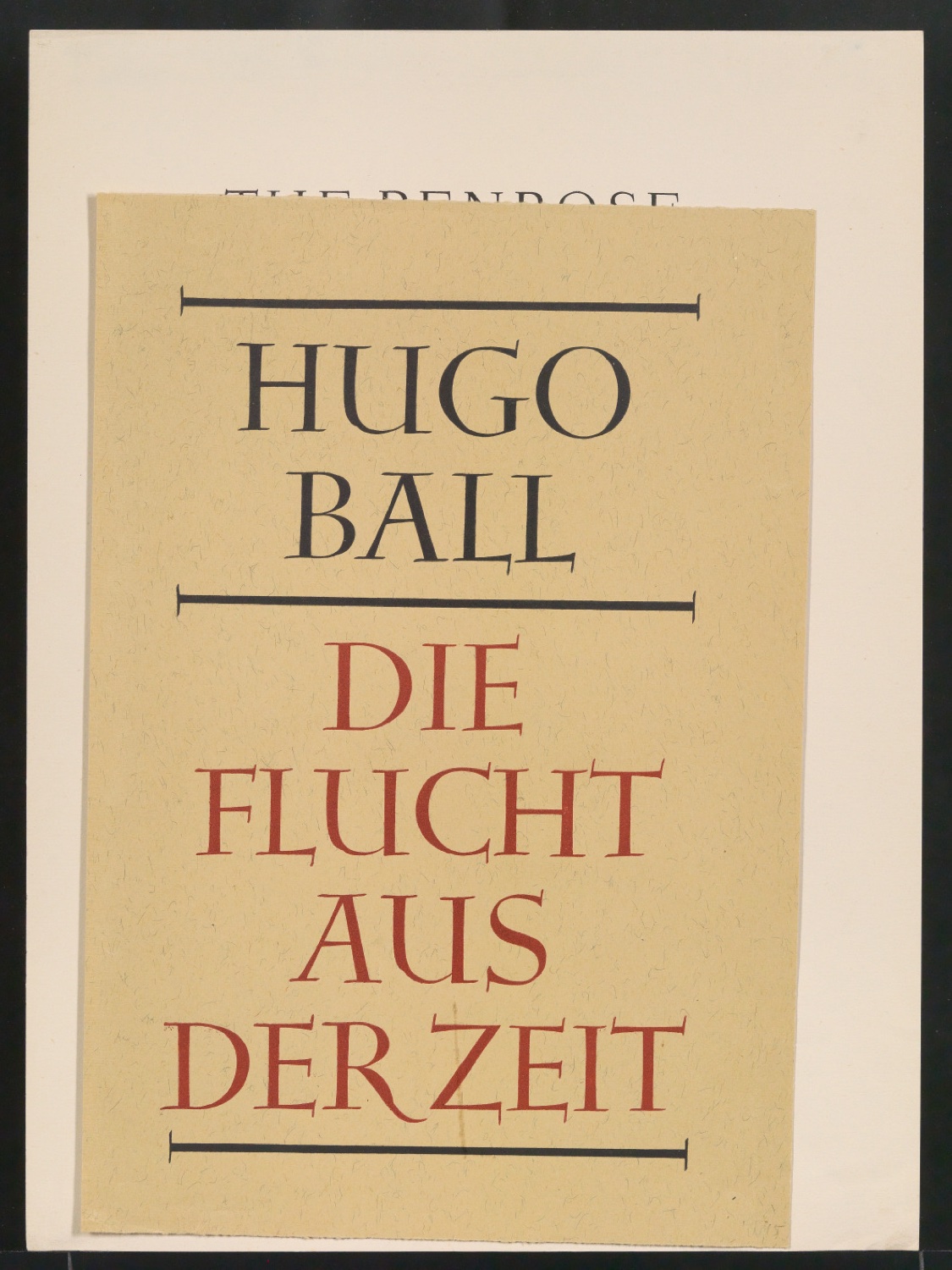 Ausschnitt aus einem Schutzumschlag für Die Flucht aus der Zeit — Blatt 1