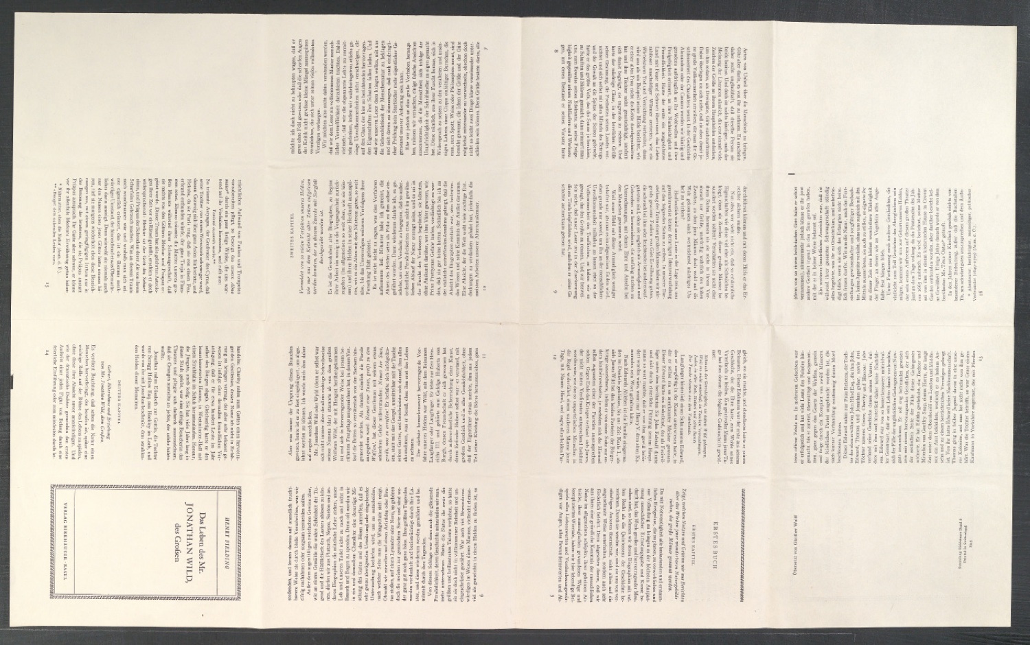 Druckbogen von Das Leben des Mr. Jonathan Wild, des Großen — Blatt 1