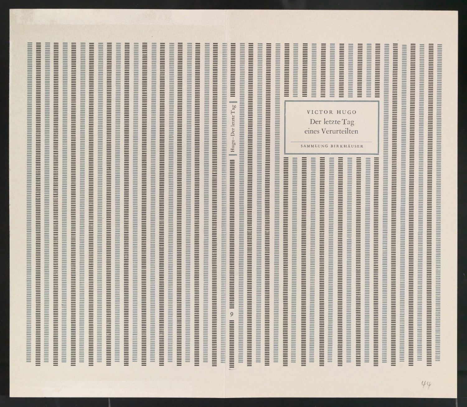 Probedrucke für den Schutzumschlag von Der letzte Tag eines Verurteilten — Blatt 1
