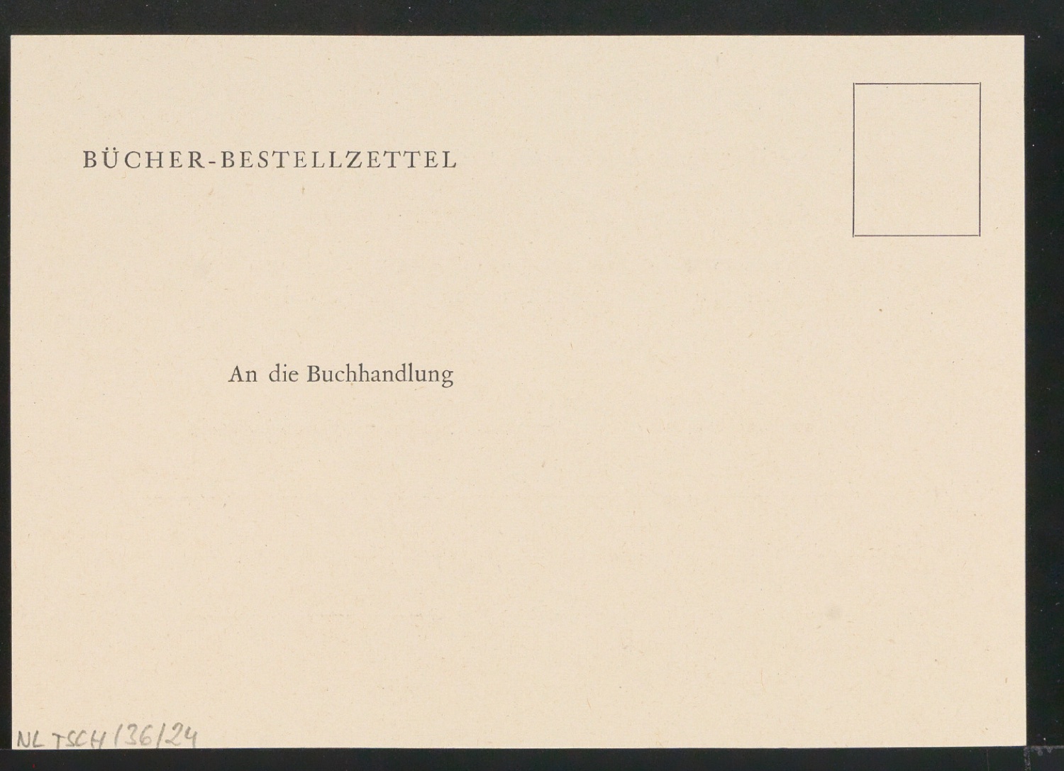 Bestellschein für Schatzkammer der Schreibkunst — Blatt 2