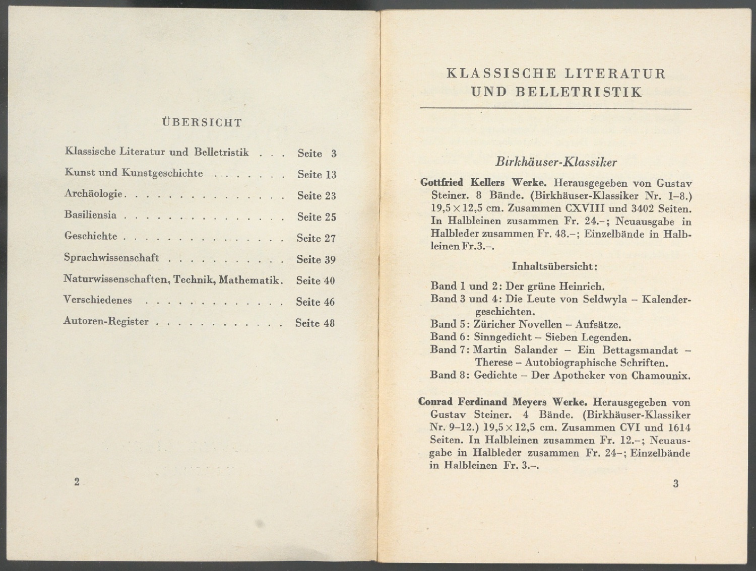 Verlagsverzeichnis September 1945 — Blatt 2