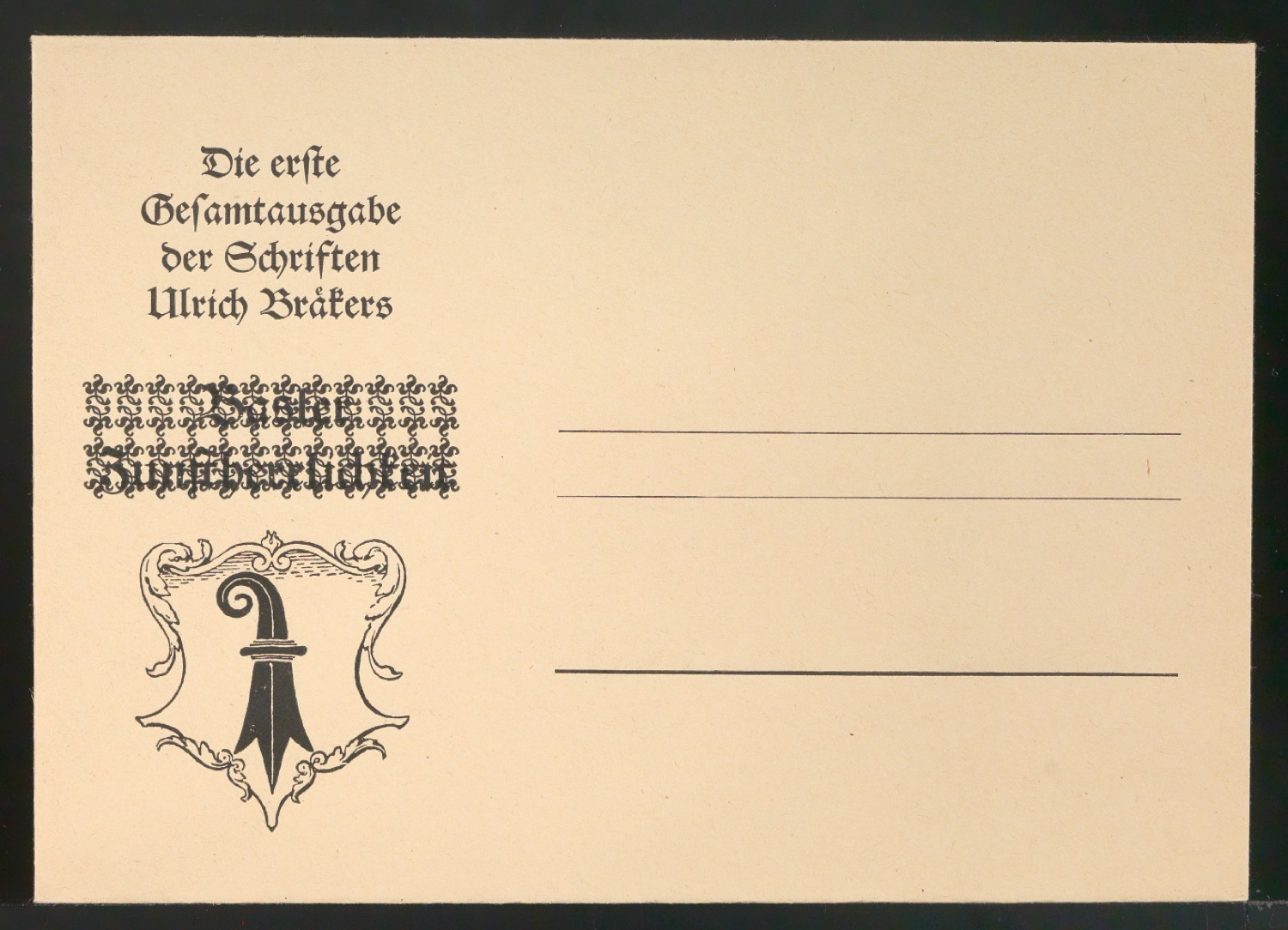 Probedruck für Briefumschlag Gesamtausgabe Ulrich Bräker — Blatt 3