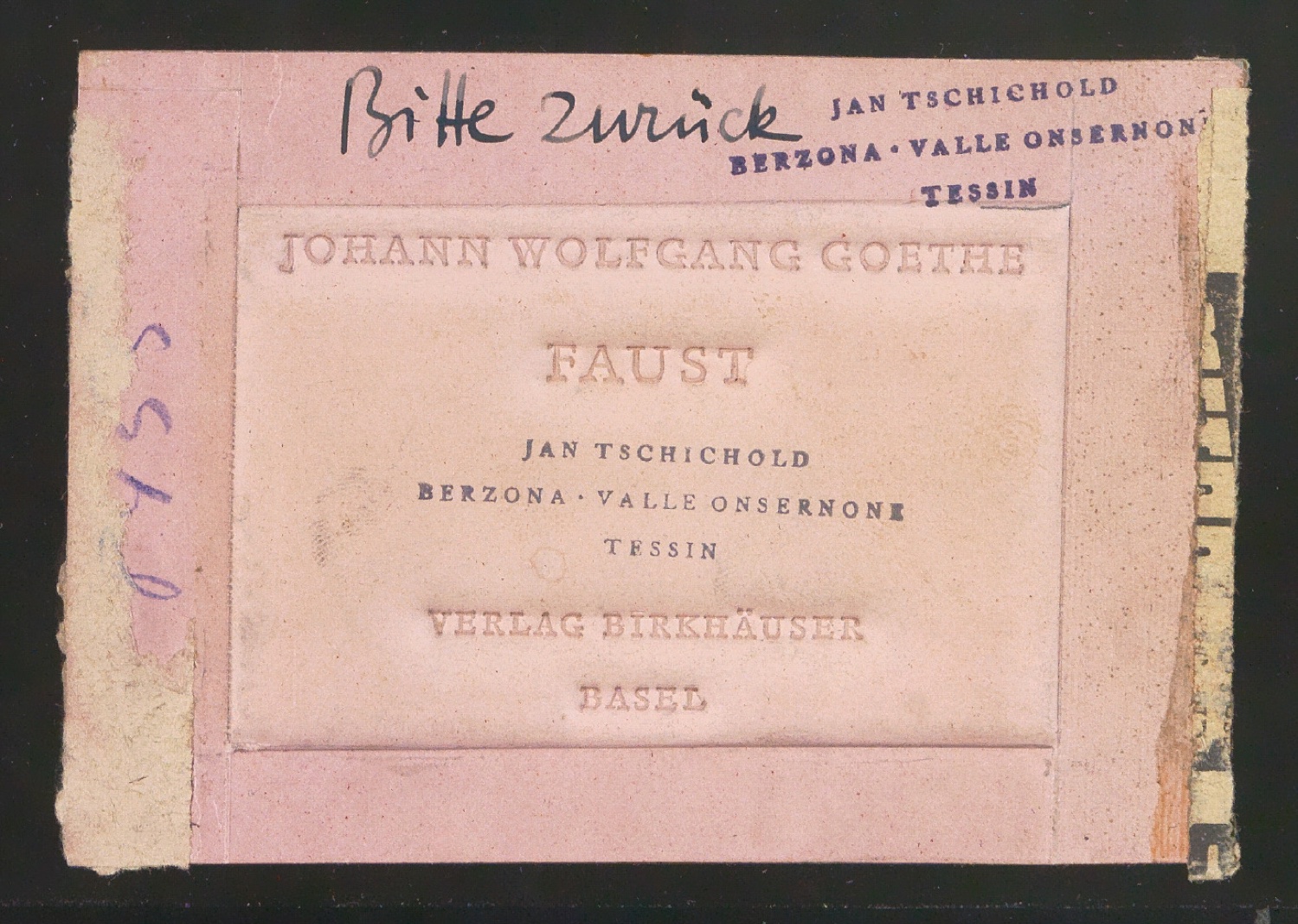 Papierstereotypie-Mater von Titelschild Faust — Blatt 1