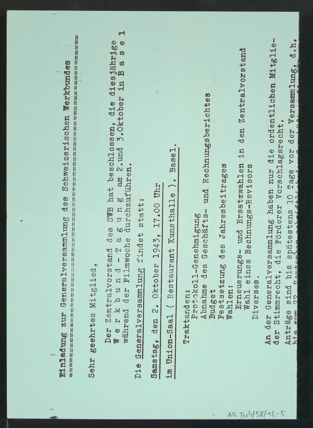 Entwurfszeichnungen für Werbeplakat Fünfhundertjahrfeier der Schlacht bei St. Jakob an der Birs 1444 - 1944 — Blatt 8