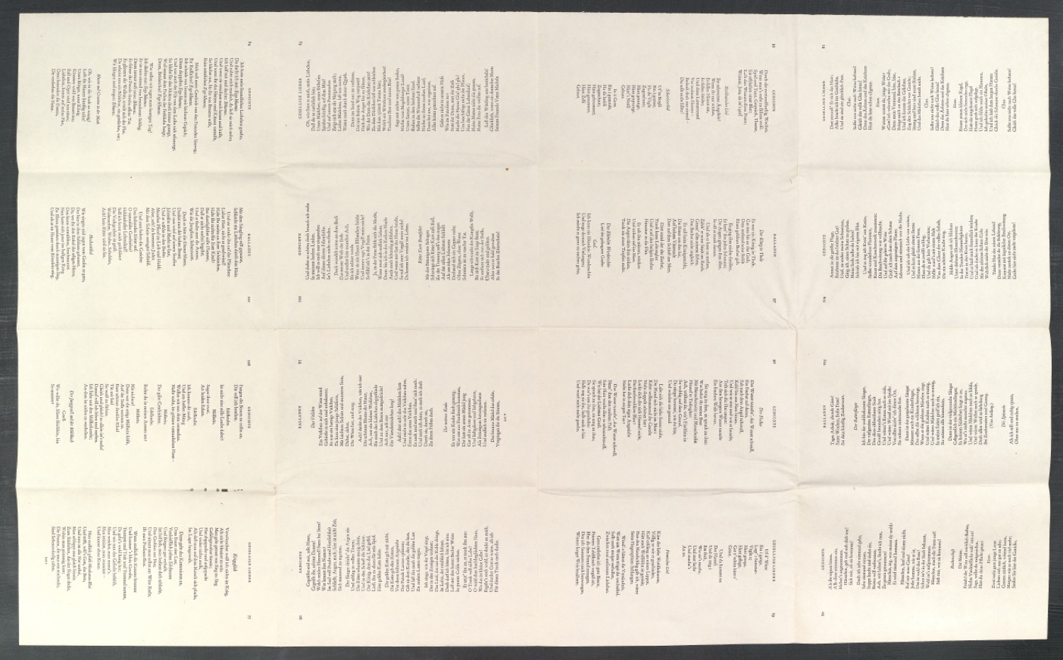 Druckbogen von Goethes Werke, Band 1, Gedichte — Blatt 1