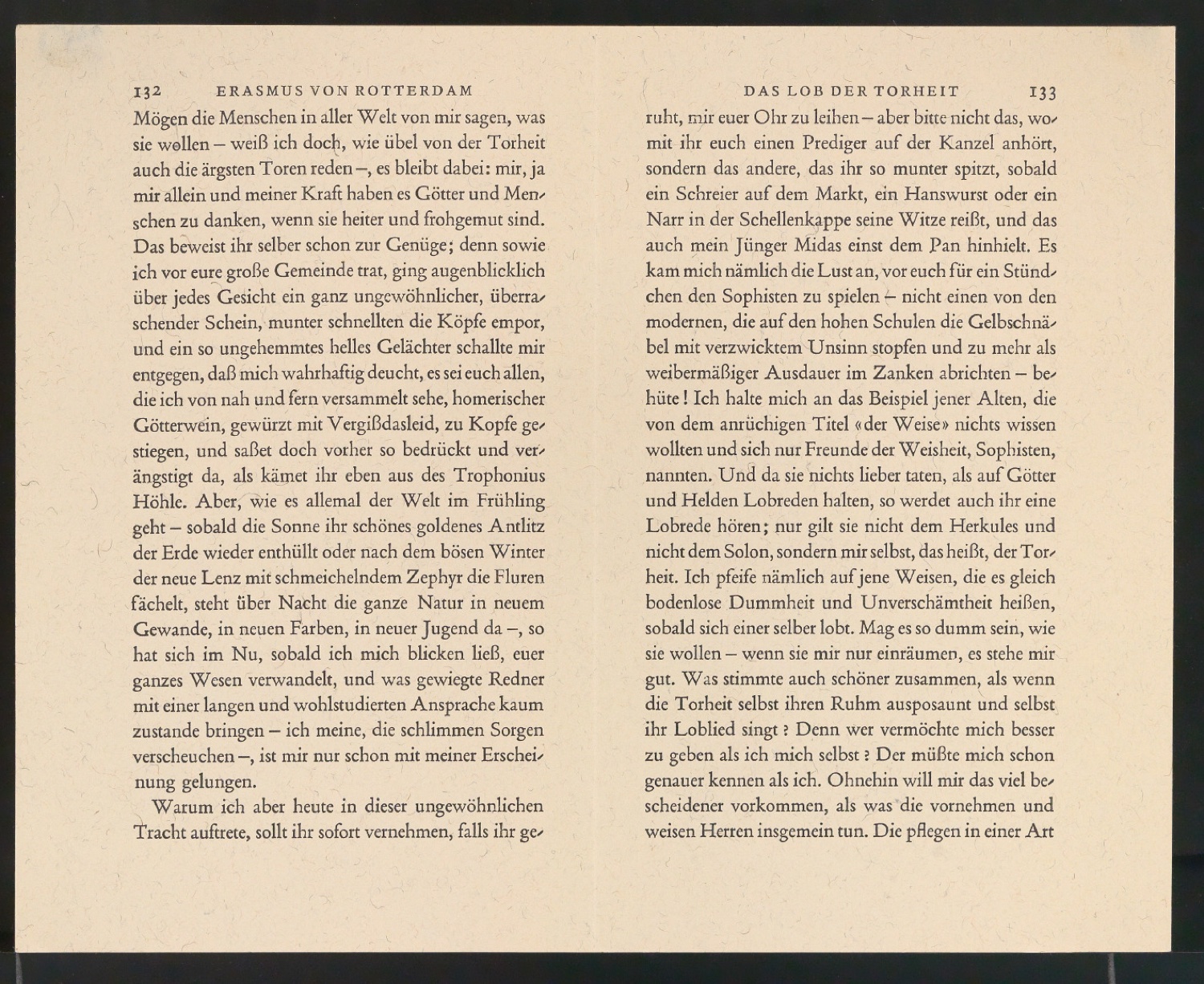 Textseiten aus Lob der Torheit — Blatt 1