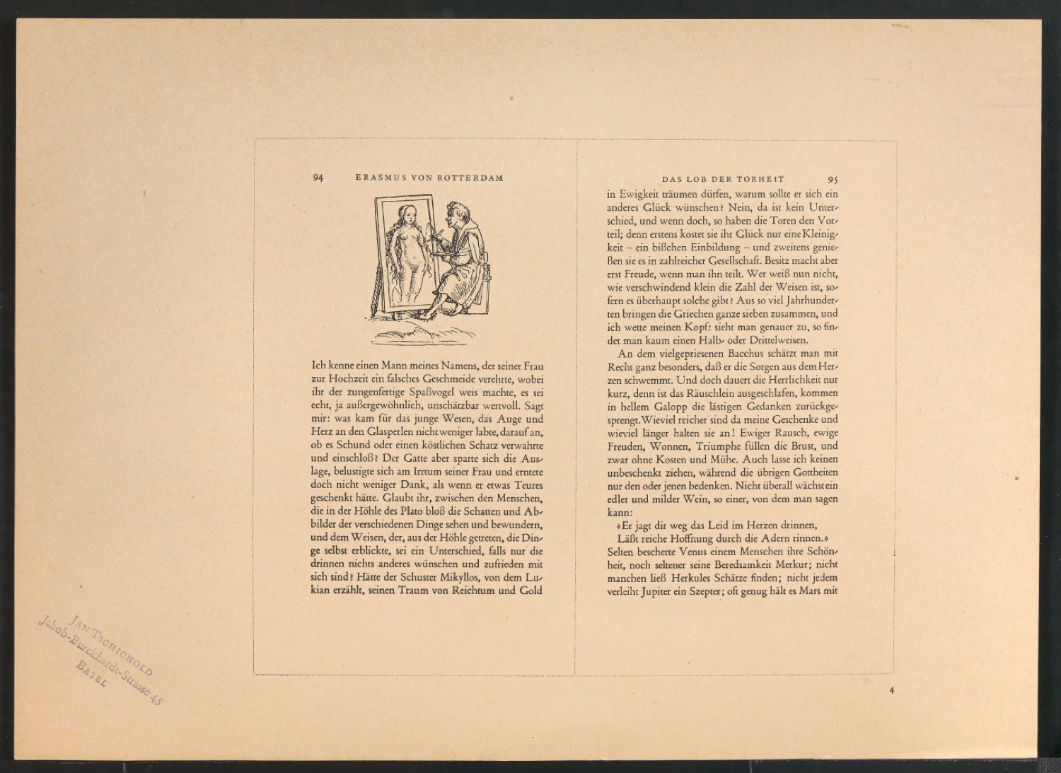 Darstellung von Textseiten aus Lob der Torheit — Blatt 1