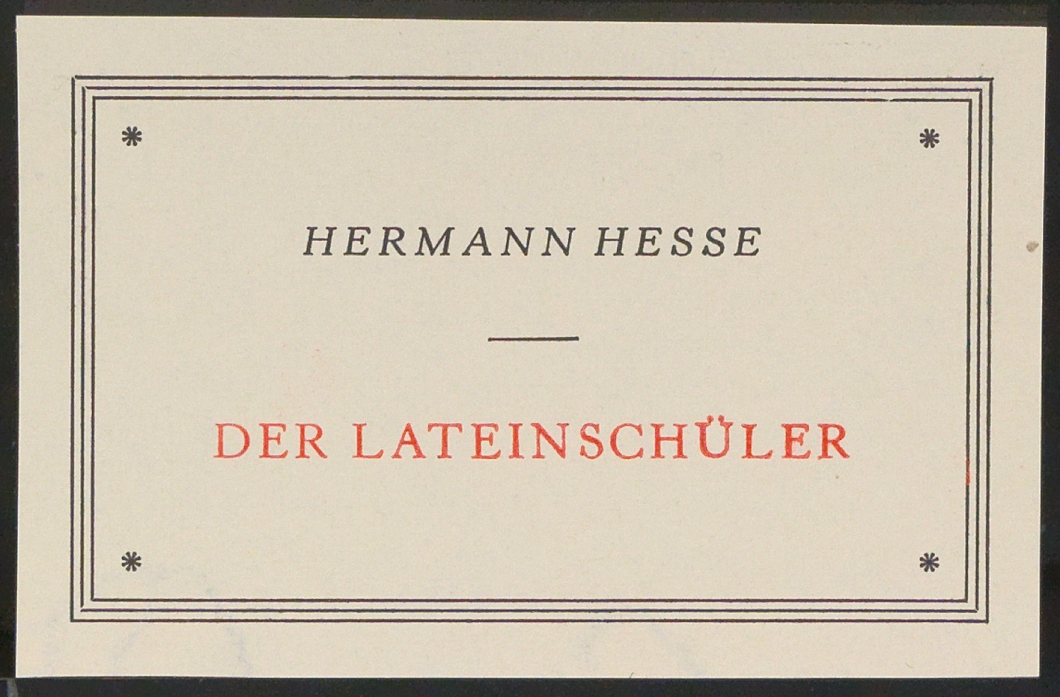Probedrucke von Titelschild und Rückenschild für Der Lateinschüler — Blatt 1