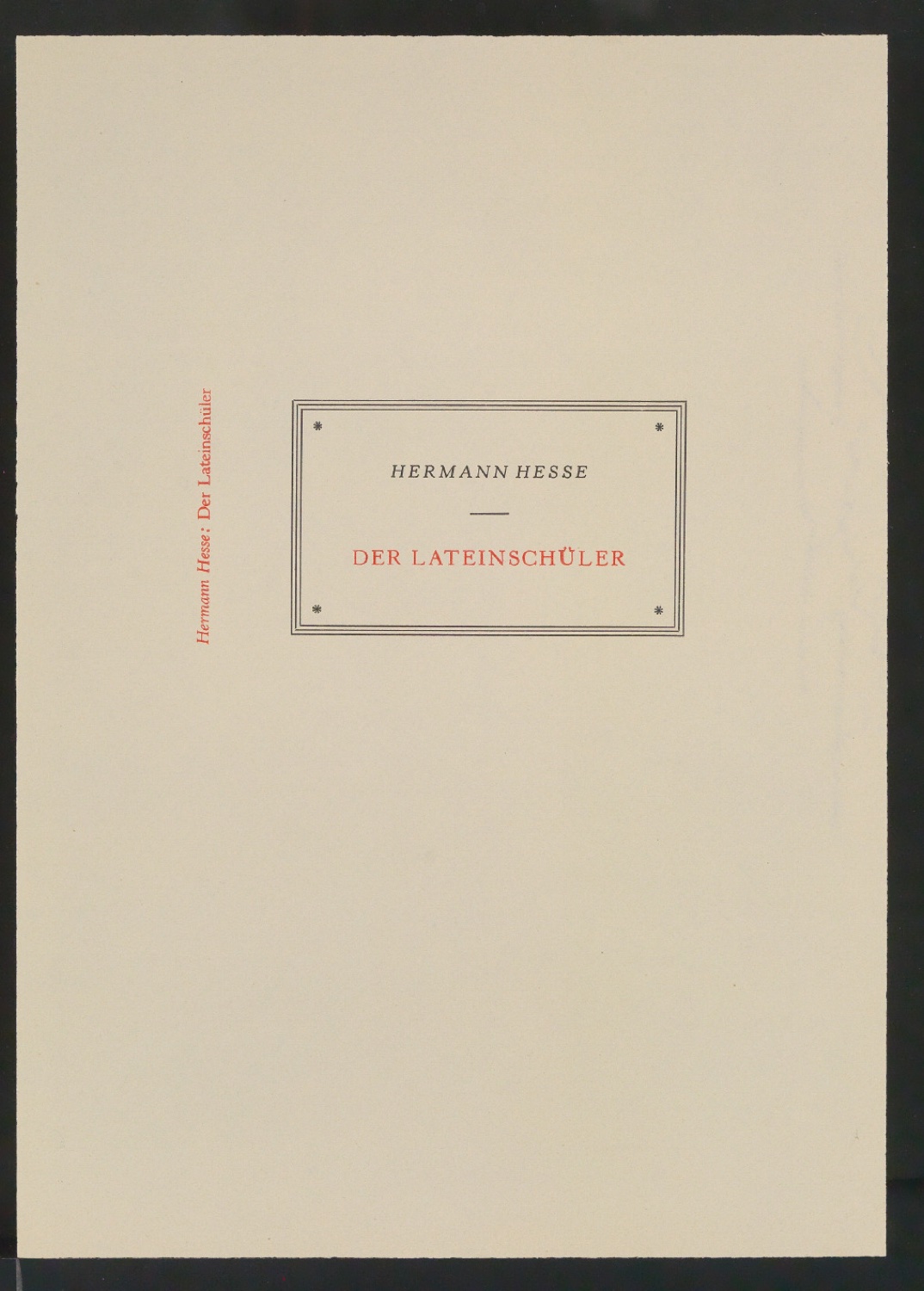 Probedrucke von Titelschild und Rückenschild für Der Lateinschüler — Blatt 9