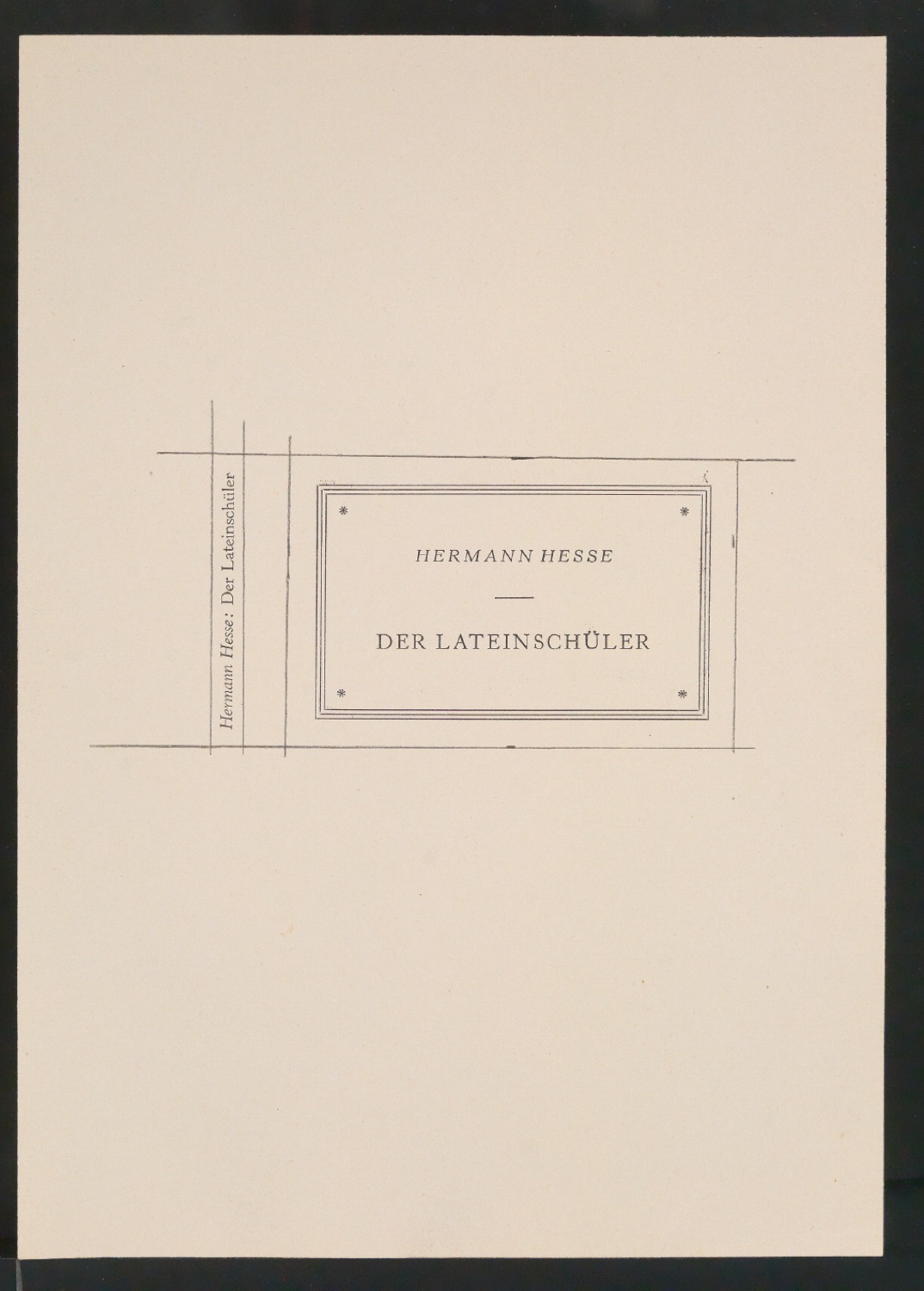 Probedrucke von Titelschild und Rückenschild für Der Lateinschüler — Blatt 11