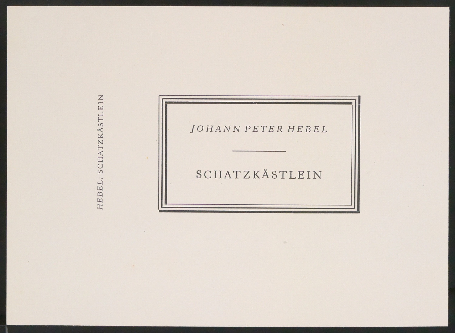 Probedrucke und montierter Entwurf für Titelschild von Das Schatzkästlein — Blatt 1