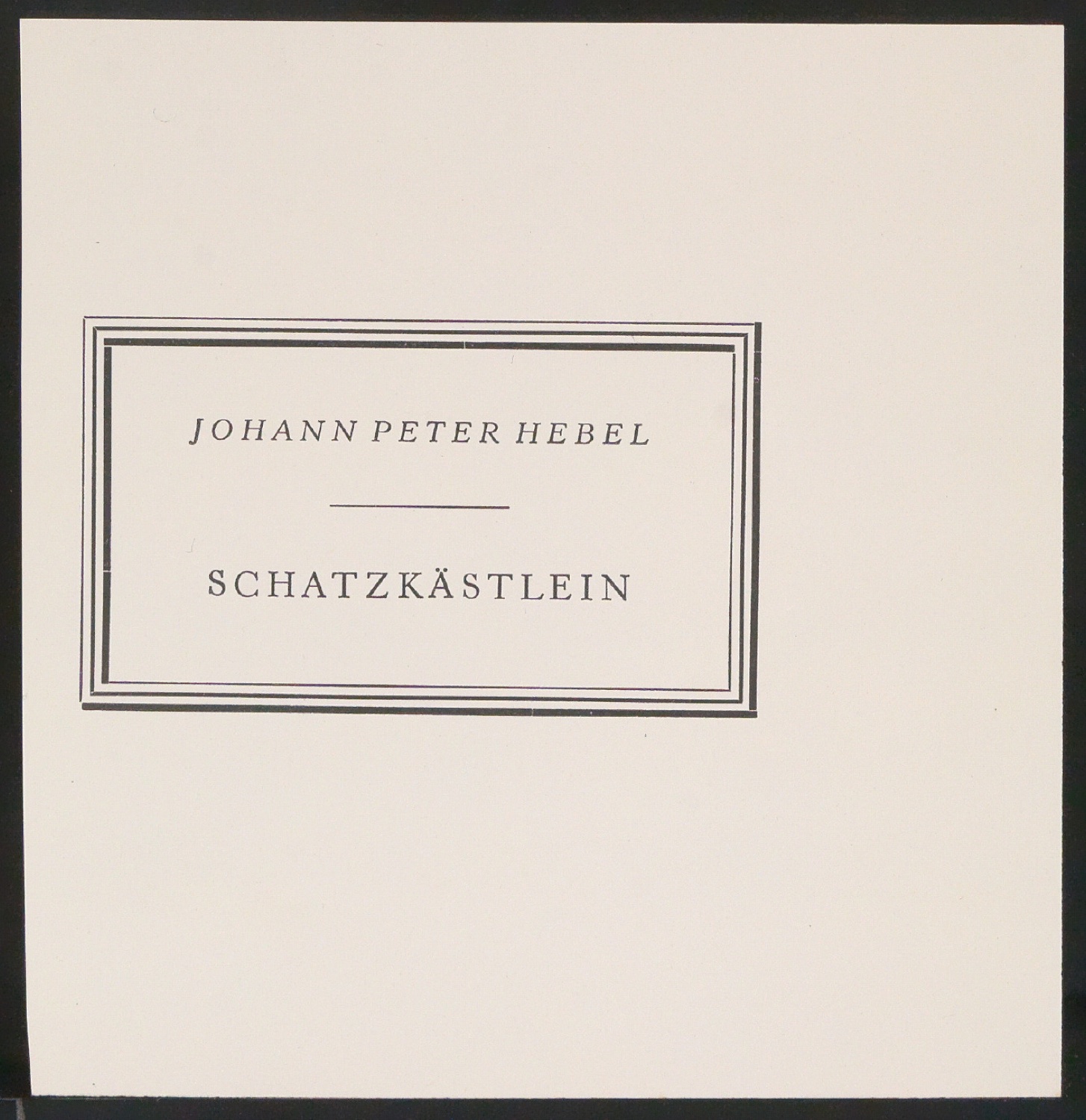 Probedrucke und montierter Entwurf für Titelschild von Das Schatzkästlein — Blatt 3