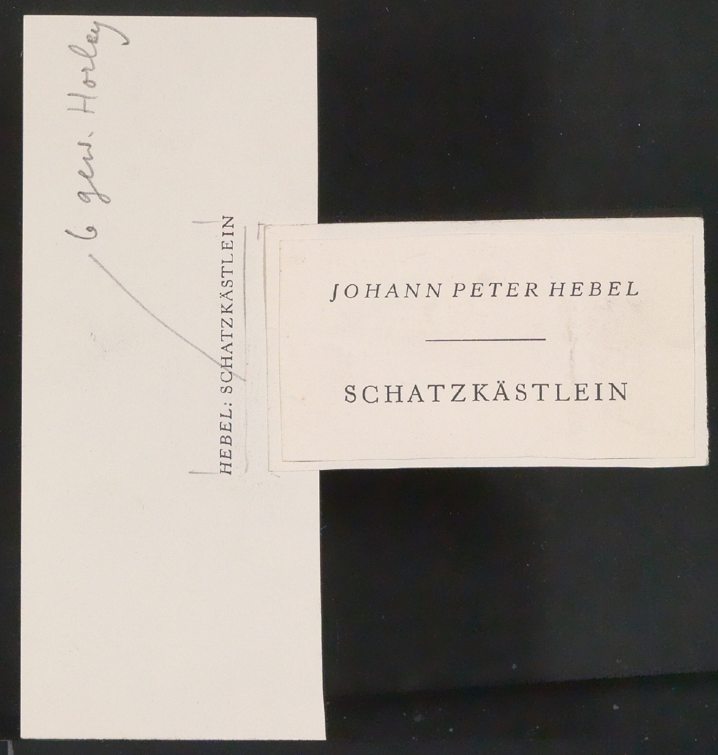 Probedrucke und montierter Entwurf für Titelschild von Das Schatzkästlein — Blatt 5