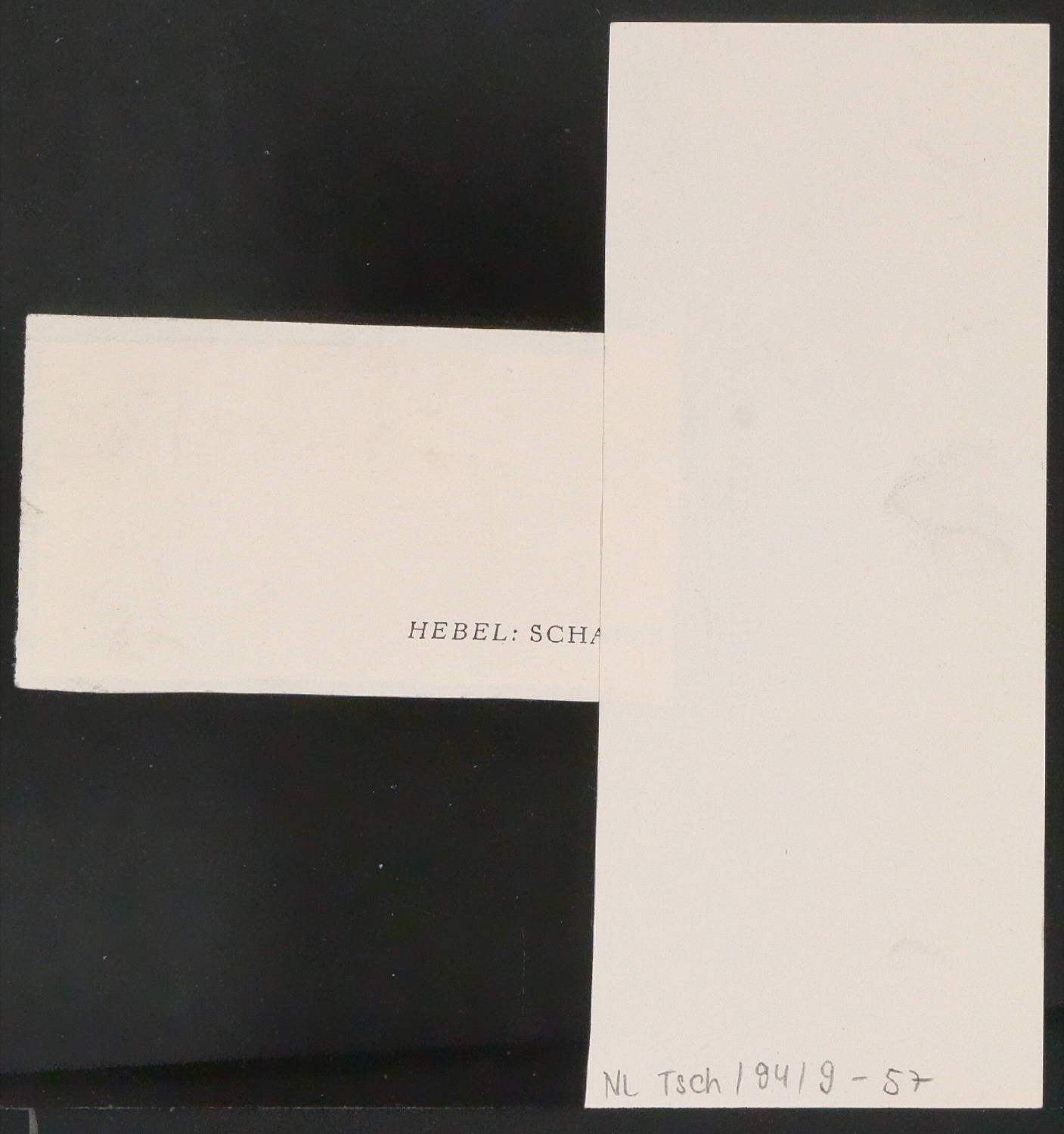 Probedrucke und montierter Entwurf für Titelschild von Das Schatzkästlein — Blatt 6
